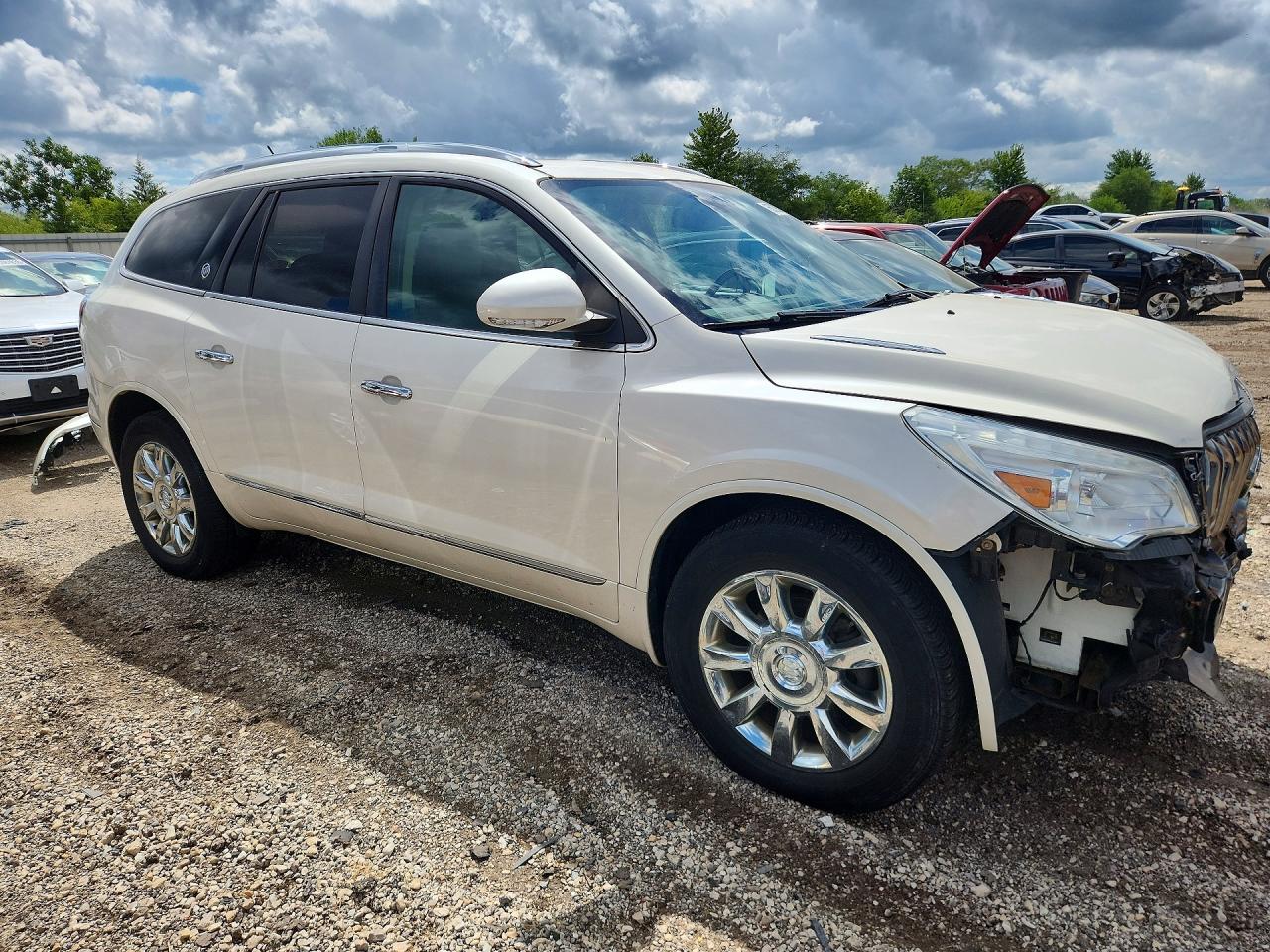 2014 Buick Enclave White vin: 5GAKVCKD6EJ327209
