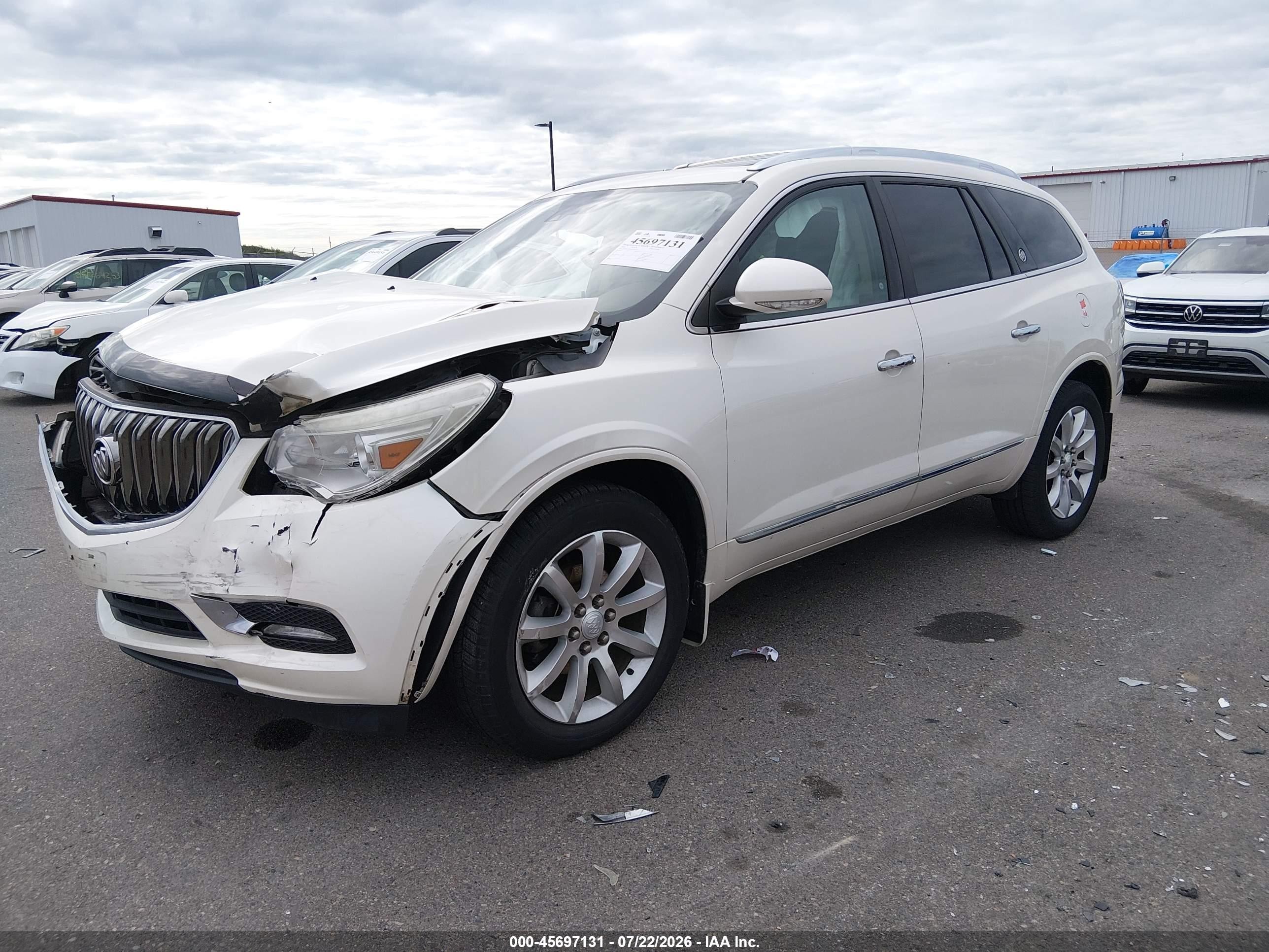 2014 Buick Enclave Premium White vin: 5GAKVCKD6EJ364230