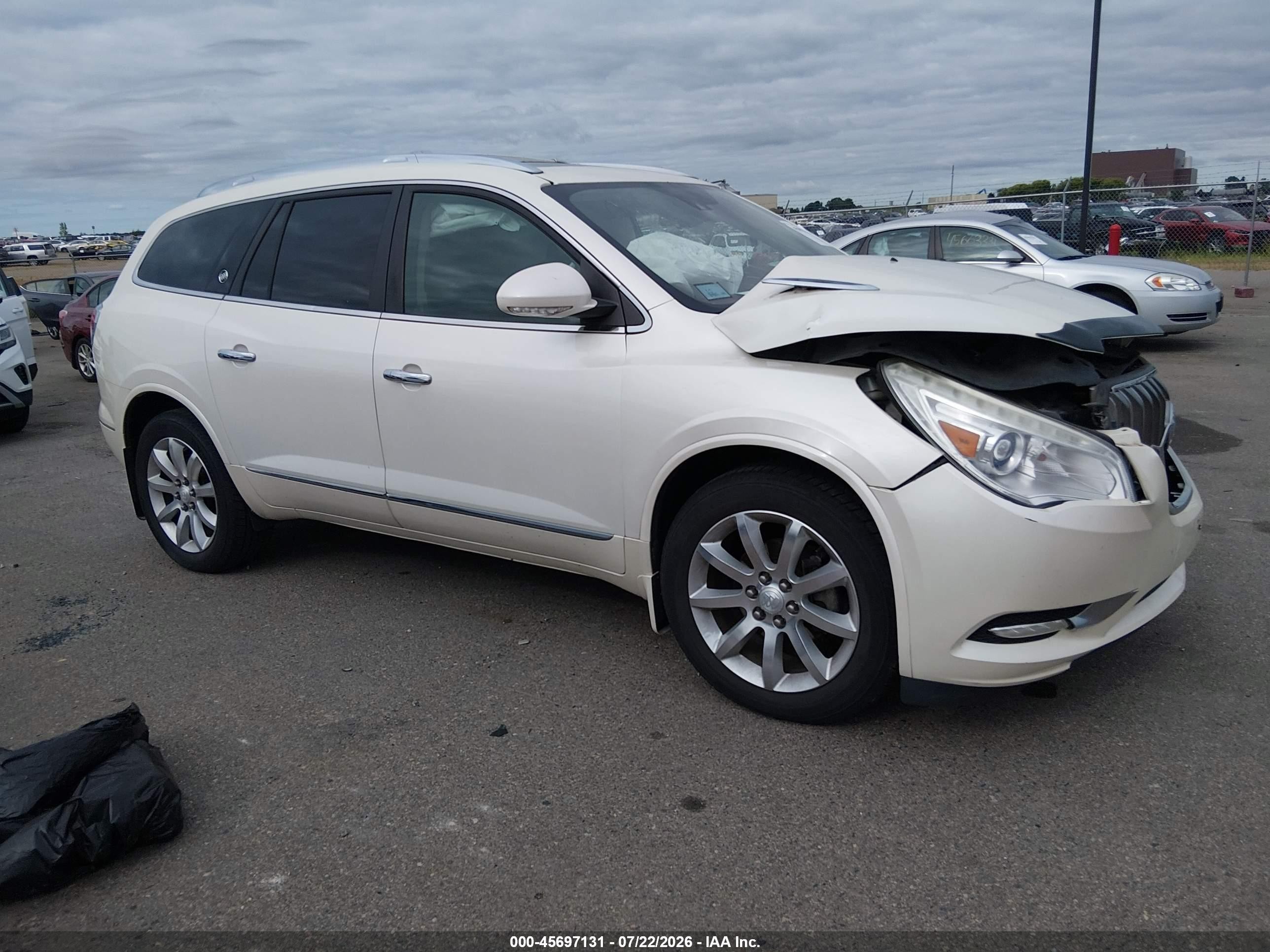 2014 Buick Enclave Premium White vin: 5GAKVCKD6EJ364230