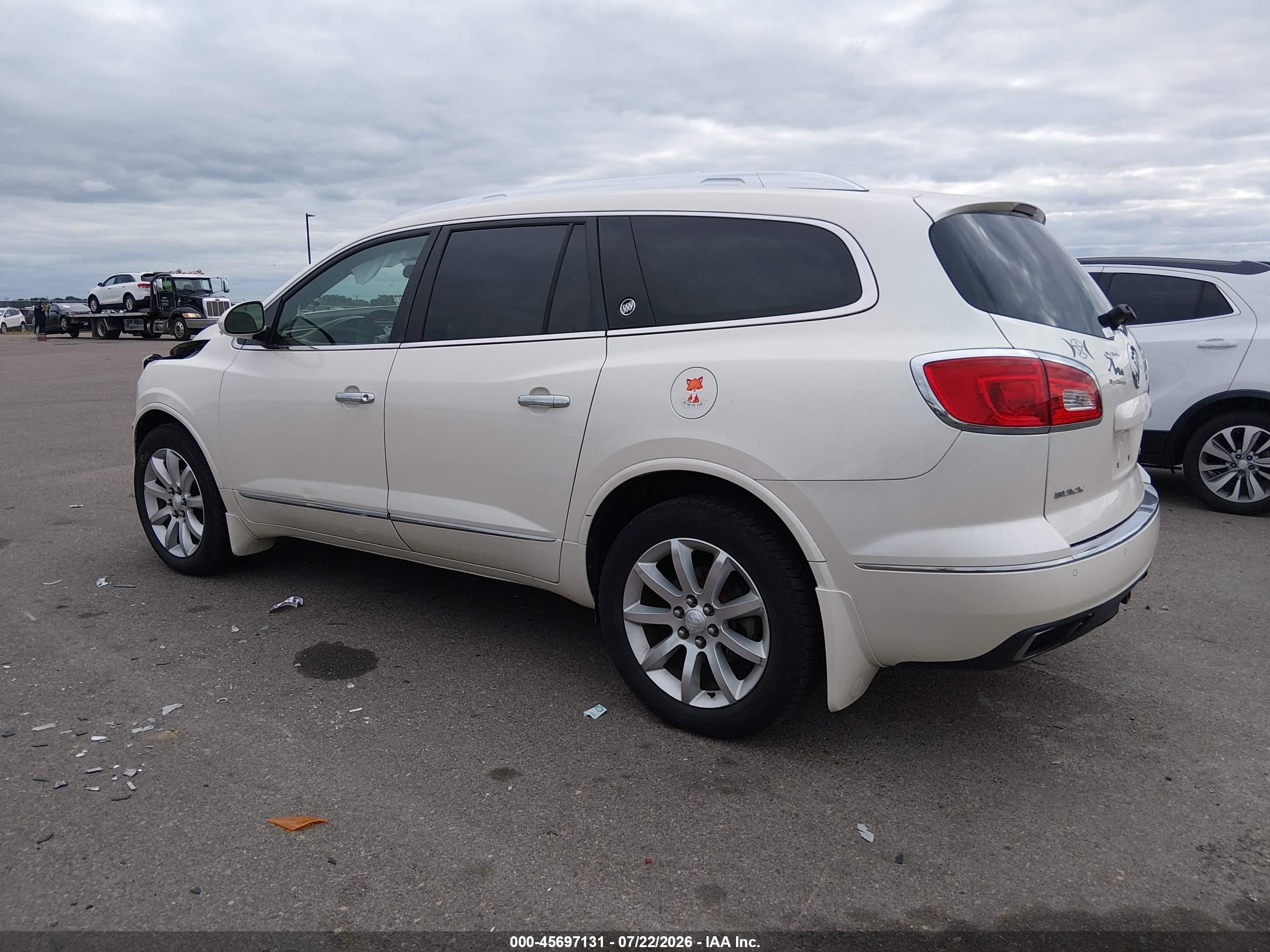 2014 Buick Enclave Premium White vin: 5GAKVCKD6EJ364230