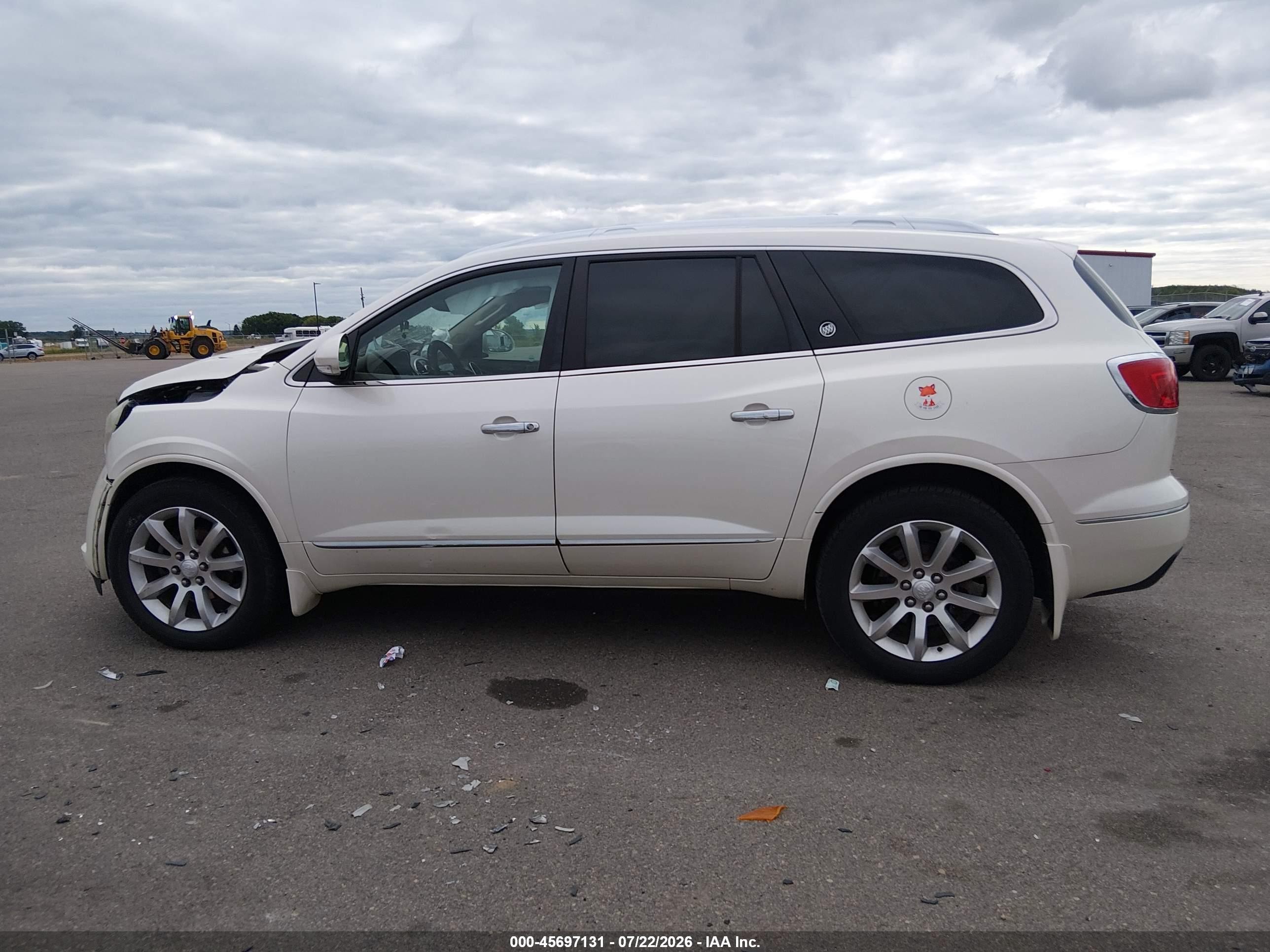 2014 Buick Enclave Premium White vin: 5GAKVCKD6EJ364230