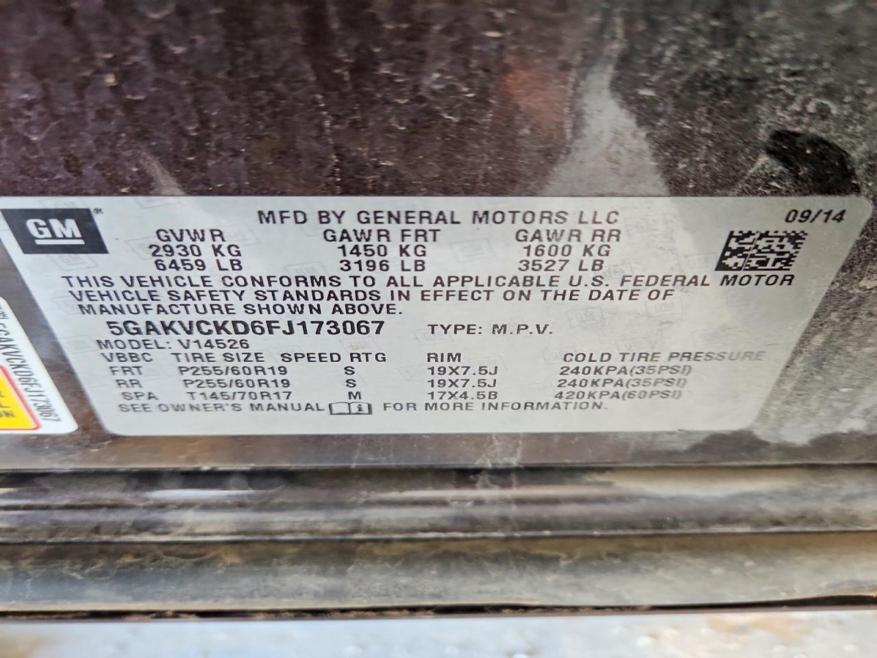 2015 Buick Enclave Brown vin: 5GAKVCKD6FJ173067