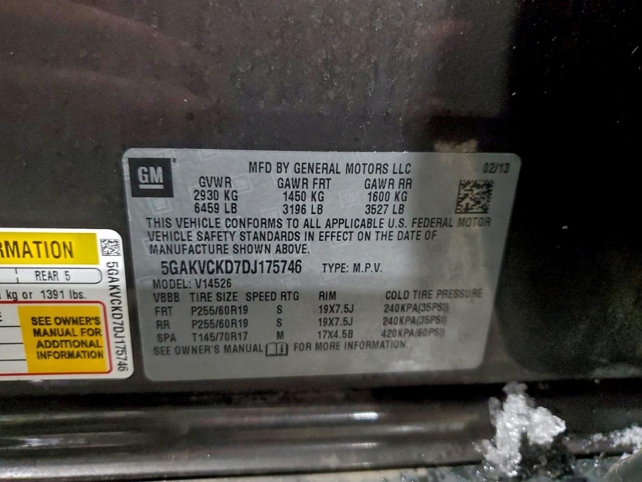 2013 Buick Enclave Brown vin: 5GAKVCKD7DJ175746