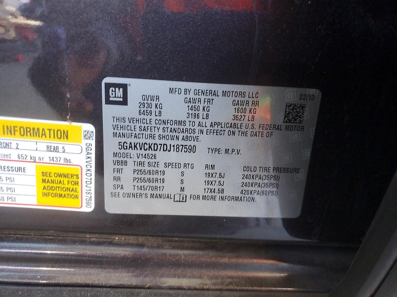 2013 Buick Enclave Gray vin: 5GAKVCKD7DJ187590
