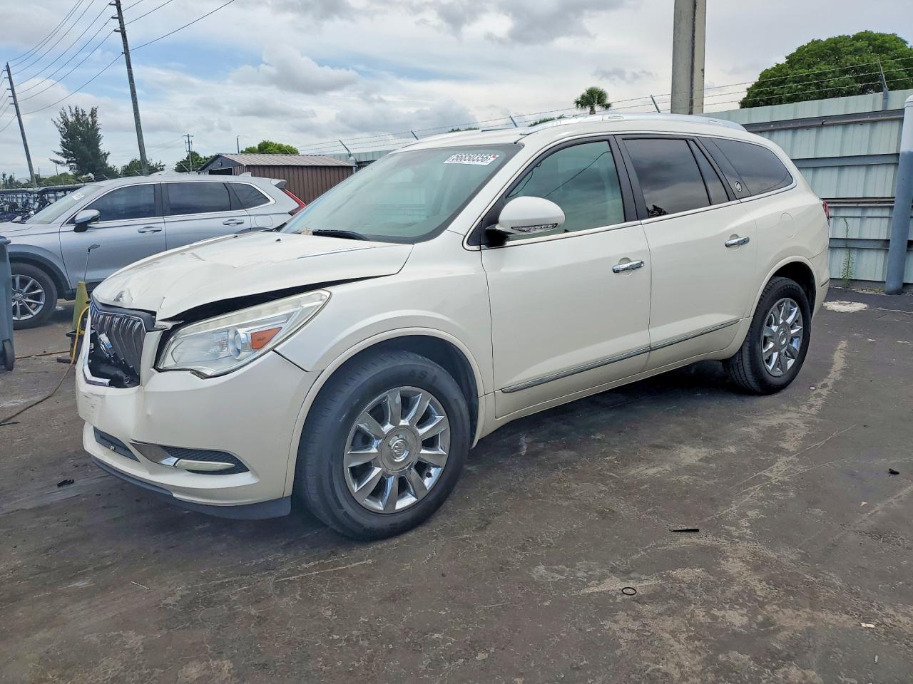2013 Buick Enclave White vin: 5GAKVCKD7DJ198542