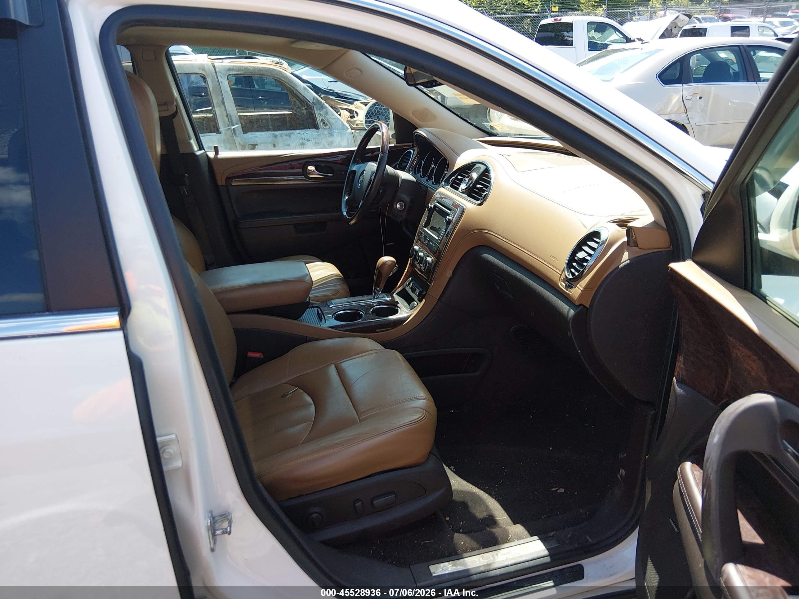 2013 Buick Enclave Leather Белый vin: 5GAKVCKD7DJ235198