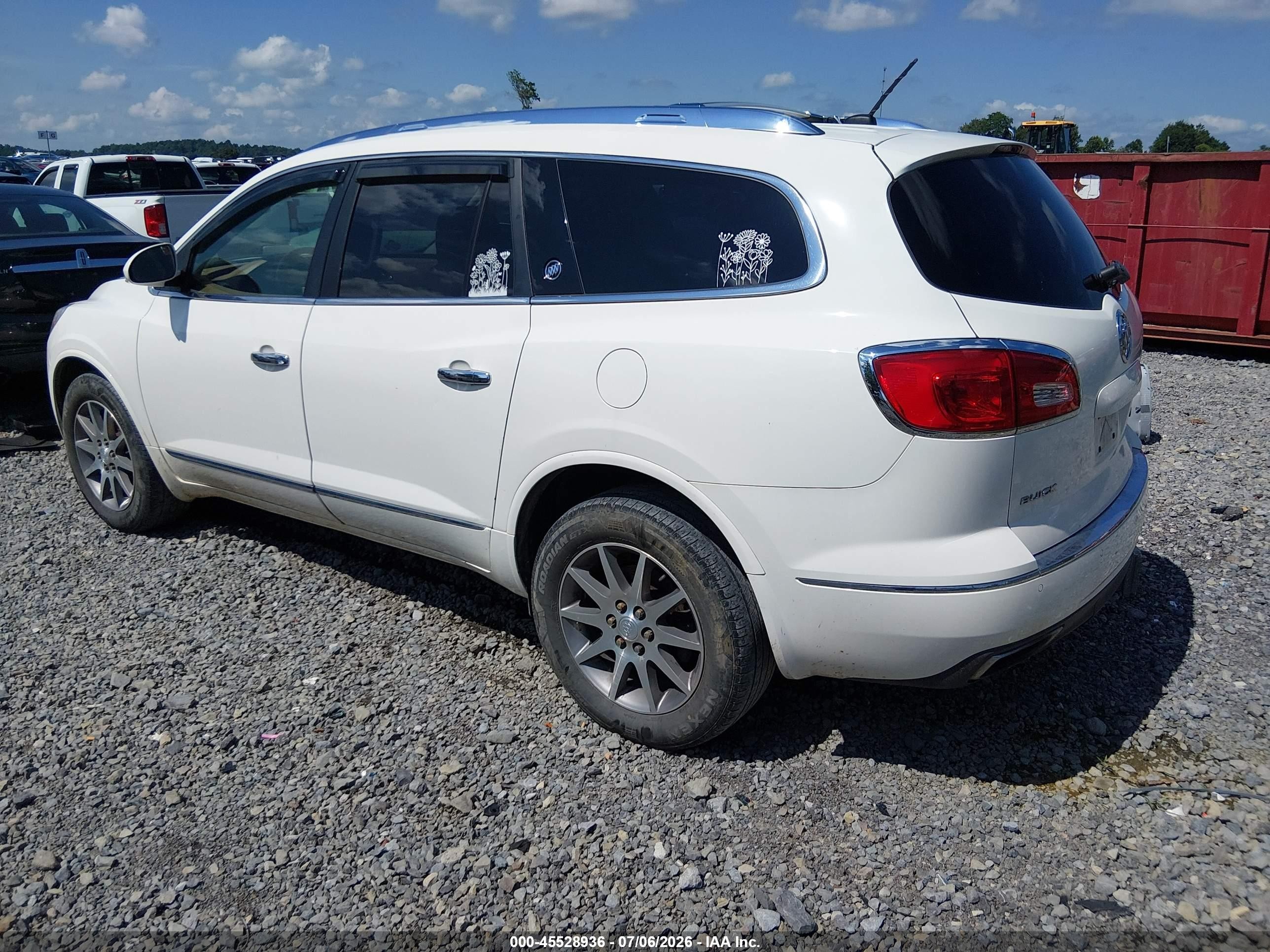 2013 Buick Enclave Leather Белый vin: 5GAKVCKD7DJ235198