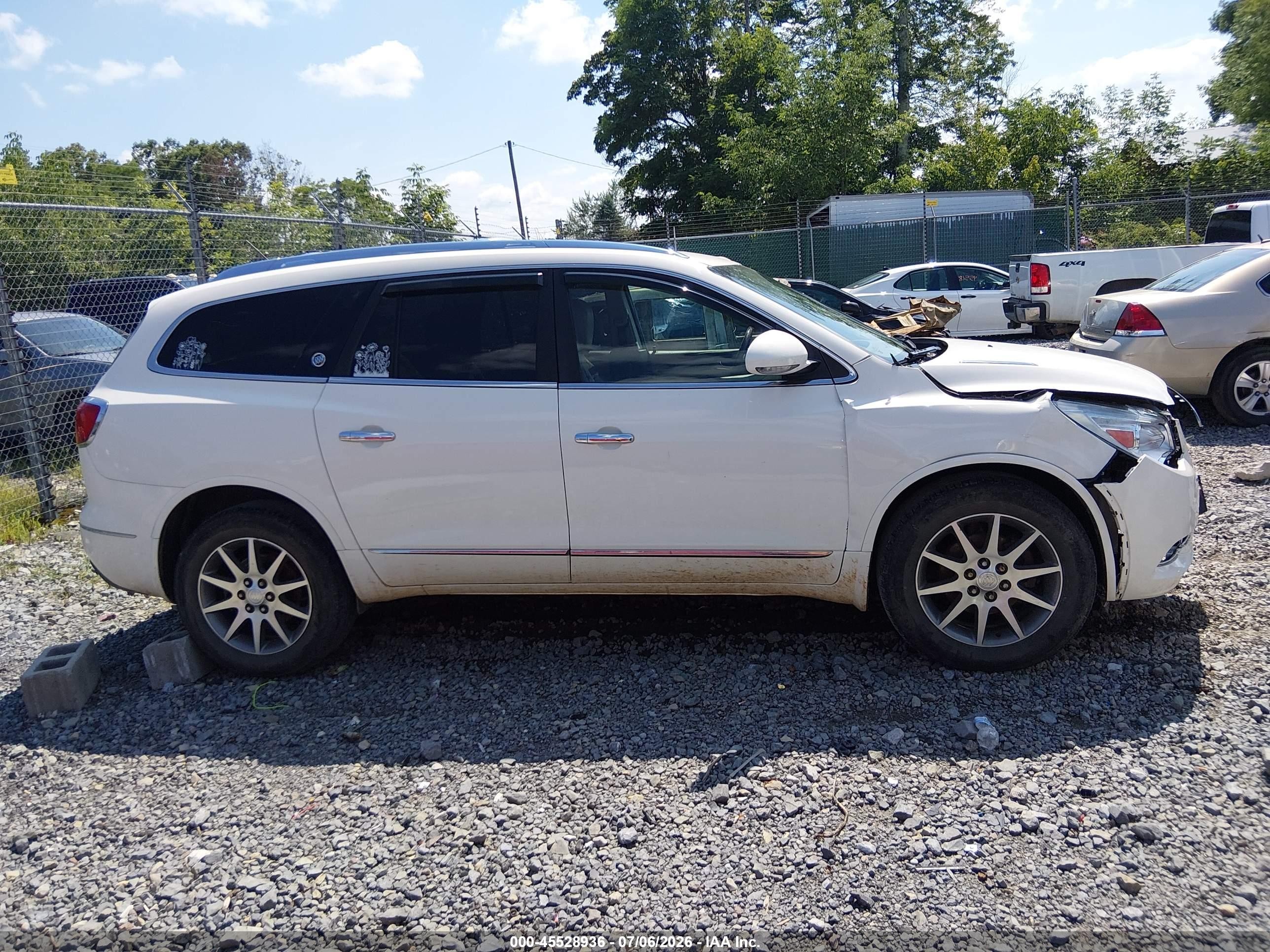 2013 Buick Enclave Leather Белый vin: 5GAKVCKD7DJ235198