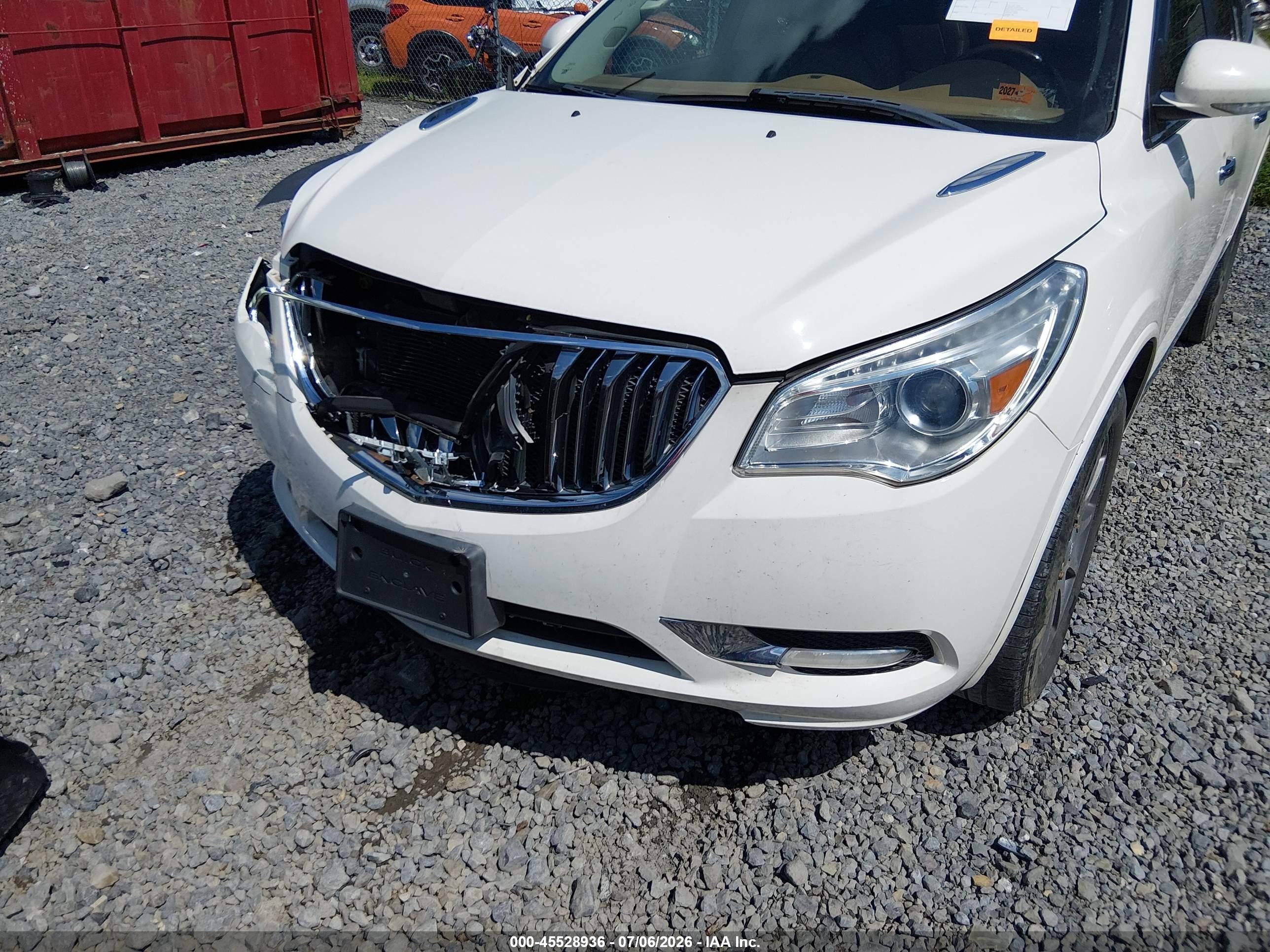 2013 Buick Enclave Leather Белый vin: 5GAKVCKD7DJ235198
