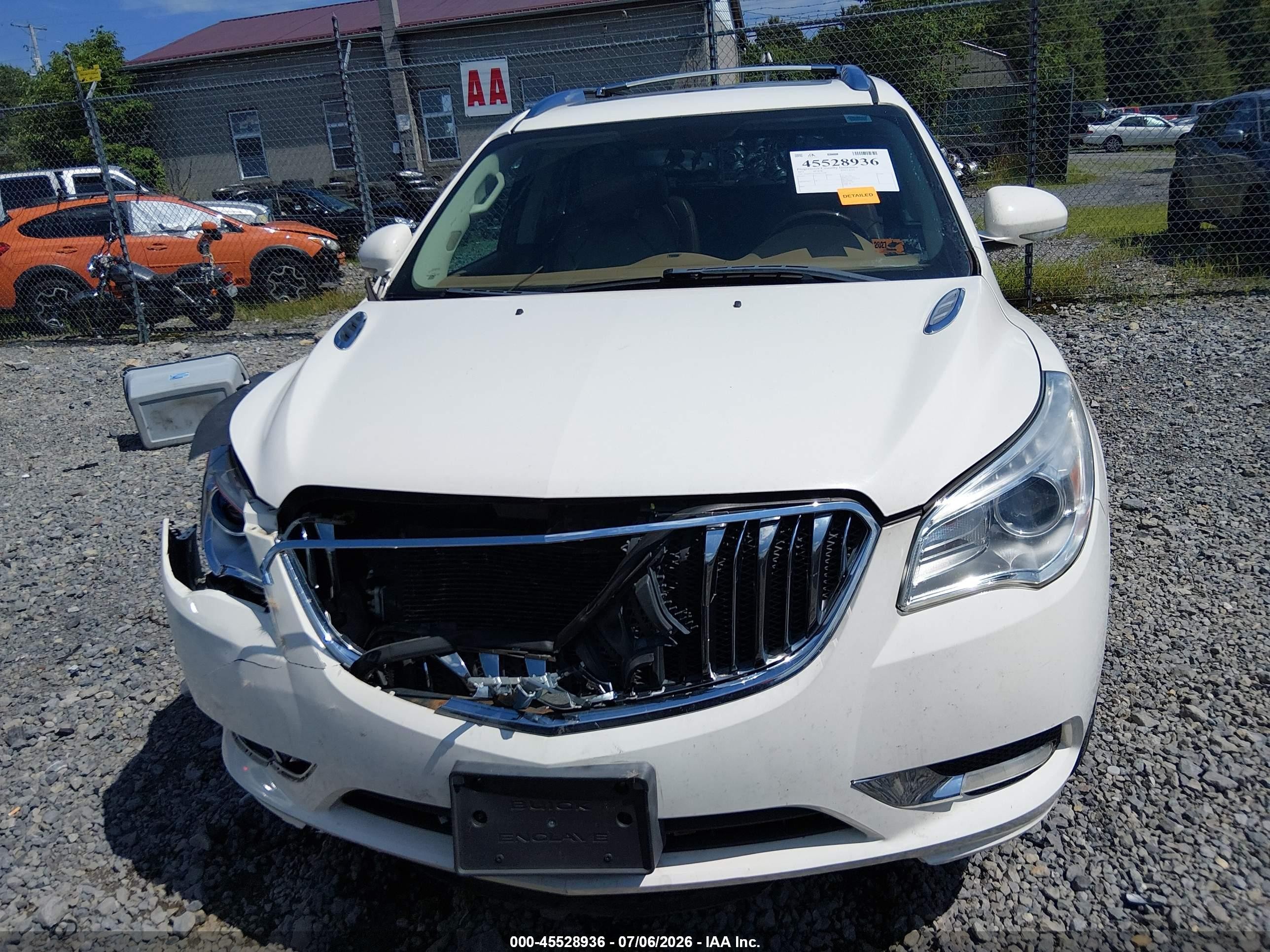 2013 Buick Enclave Leather Белый vin: 5GAKVCKD7DJ235198