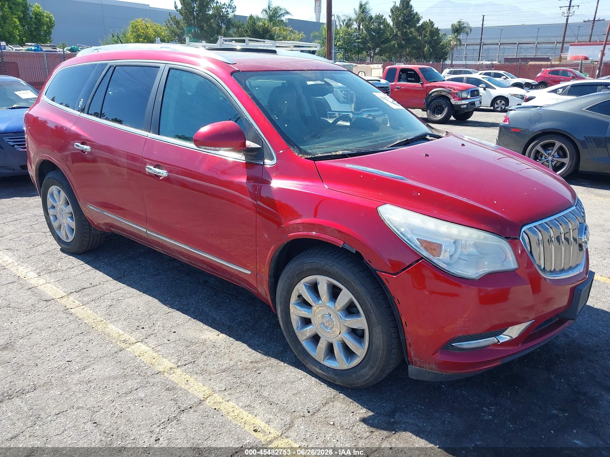 2013 Buick Enclave Leather Red vin: 5GAKVCKD7DJ268346