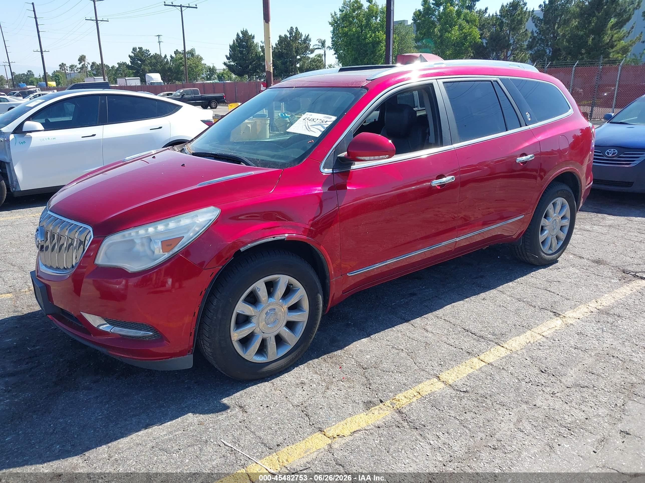 2013 Buick Enclave Leather Red vin: 5GAKVCKD7DJ268346
