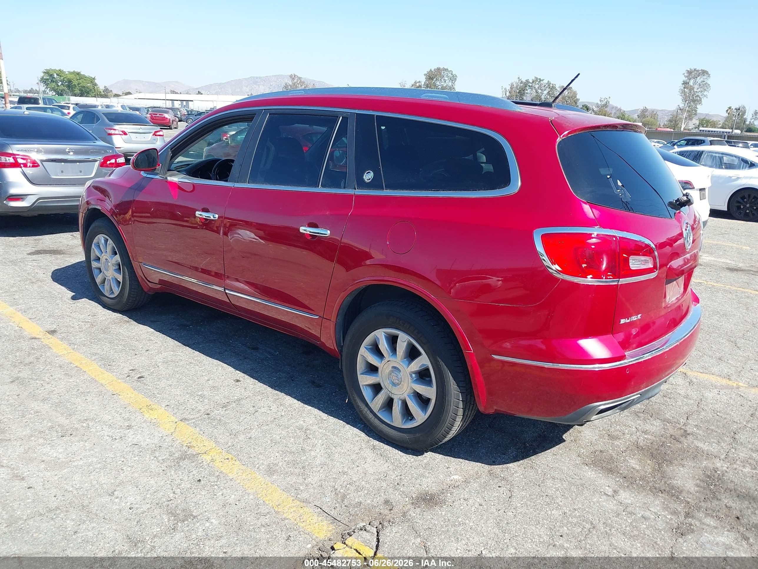 2013 Buick Enclave Leather Red vin: 5GAKVCKD7DJ268346