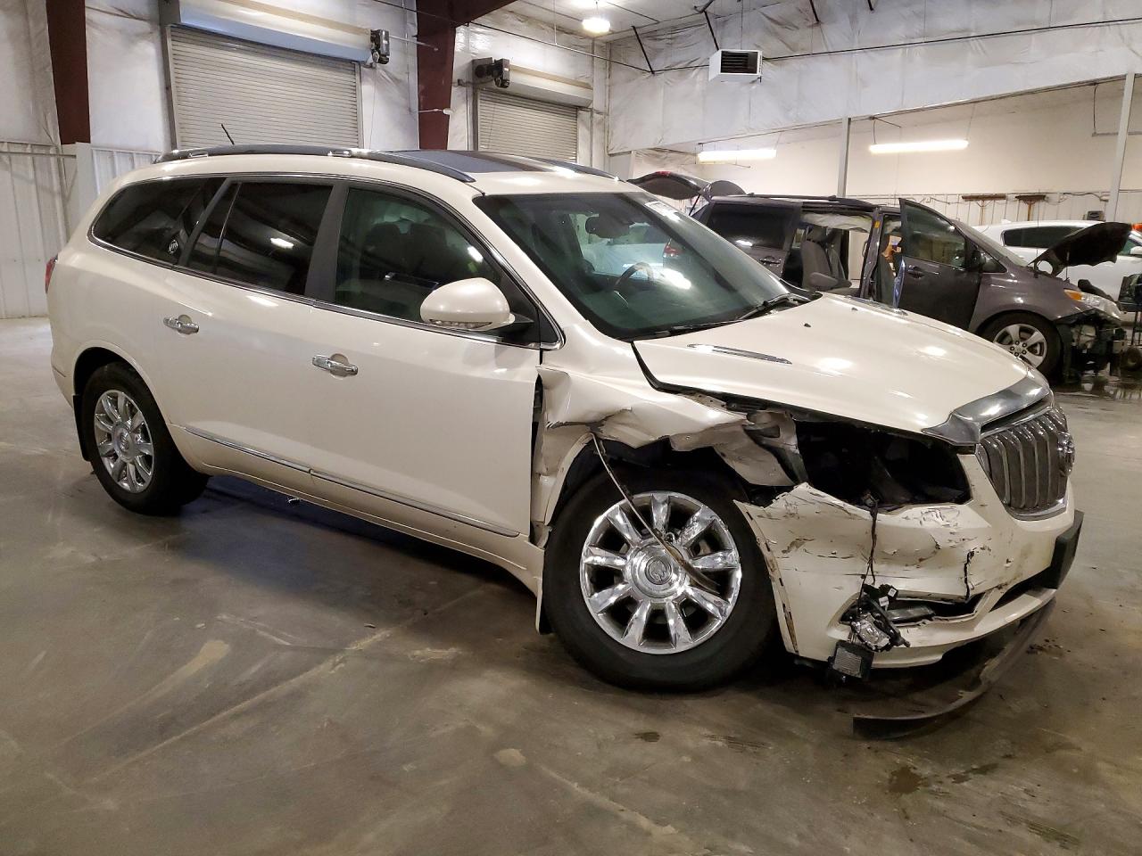 2014 Buick Enclave White vin: 5GAKVCKD7EJ296486