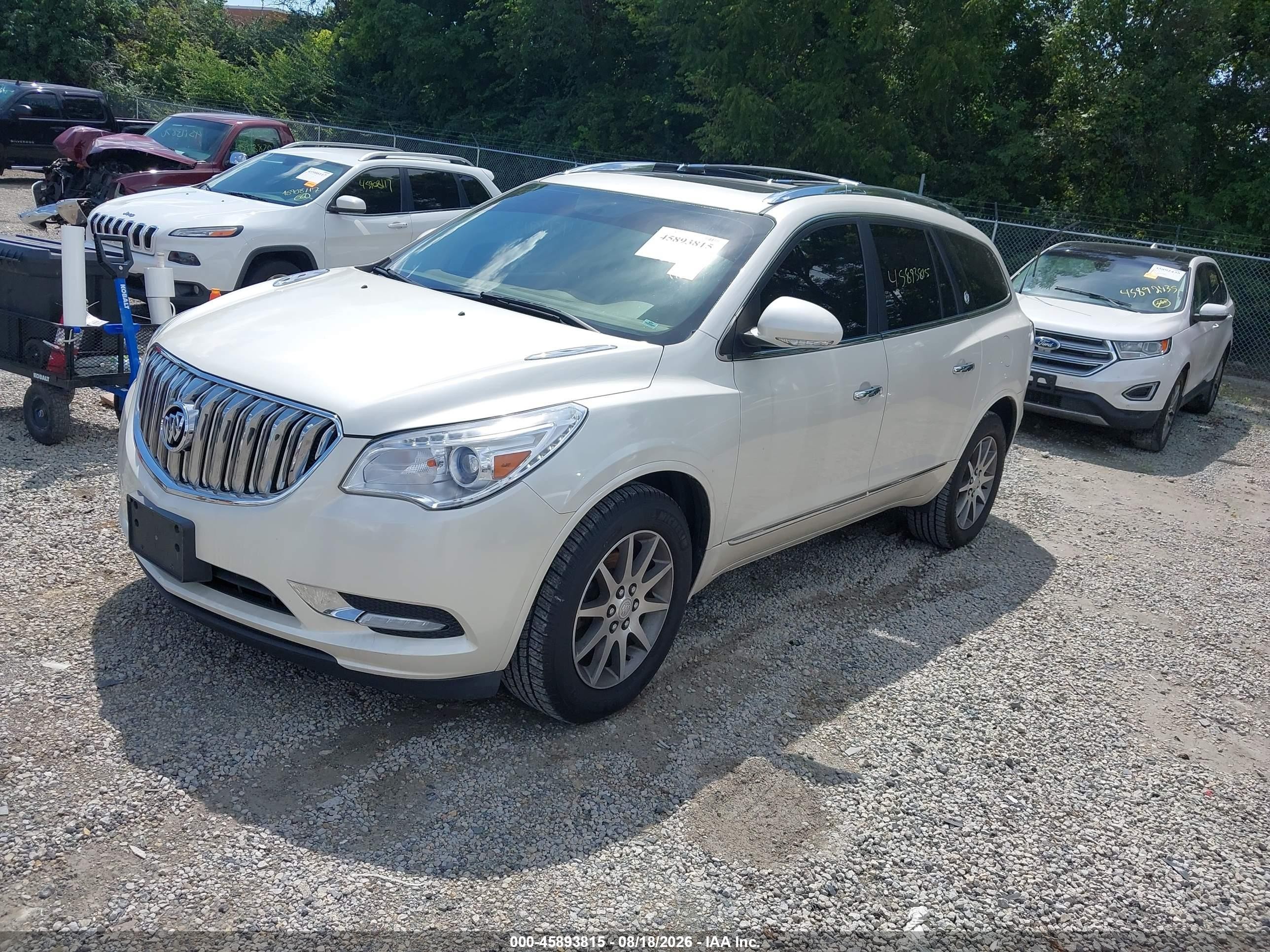 2013 Buick Enclave Leather White vin: 5GAKVCKD8DJ117628