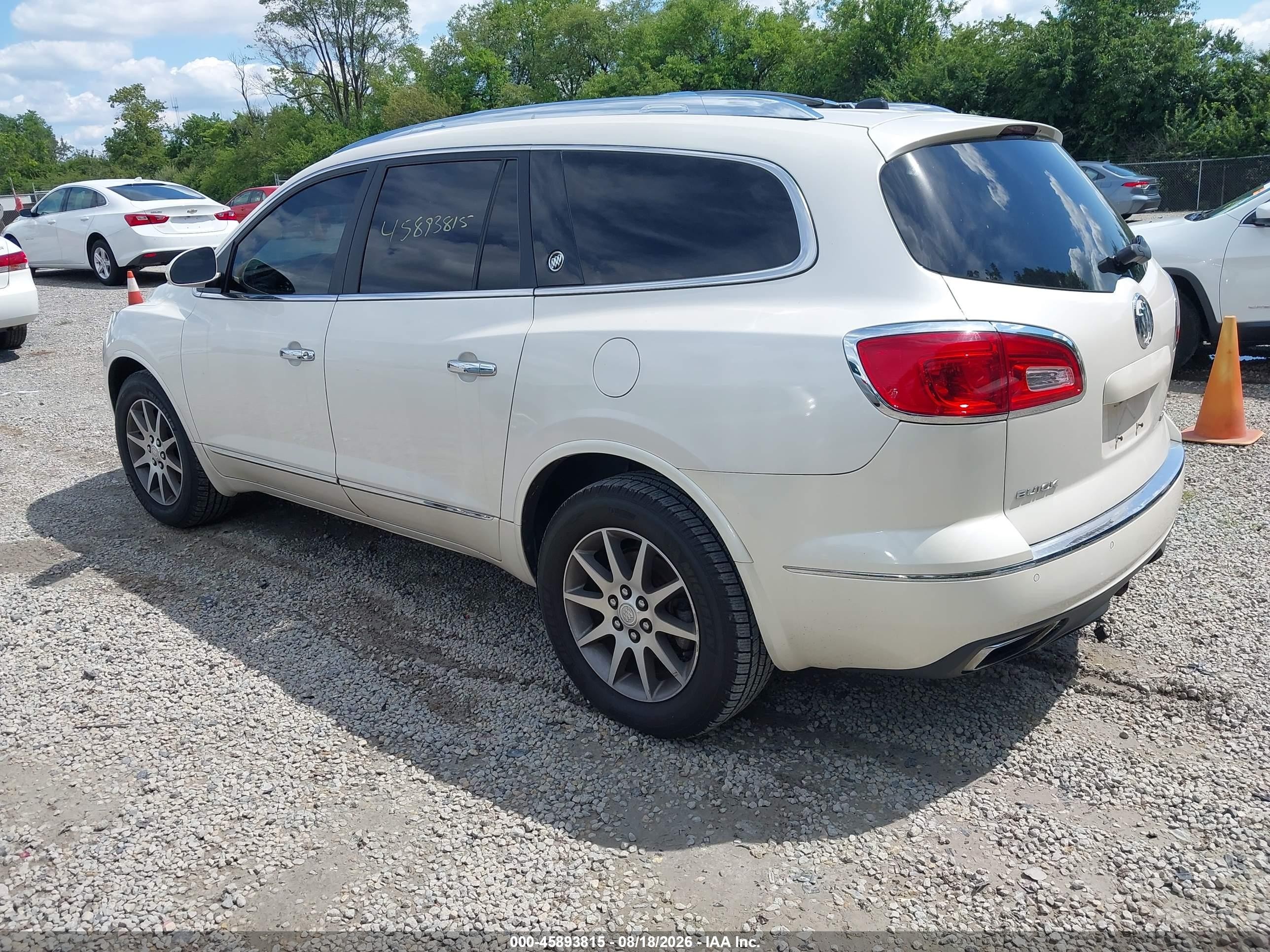 2013 Buick Enclave Leather White vin: 5GAKVCKD8DJ117628