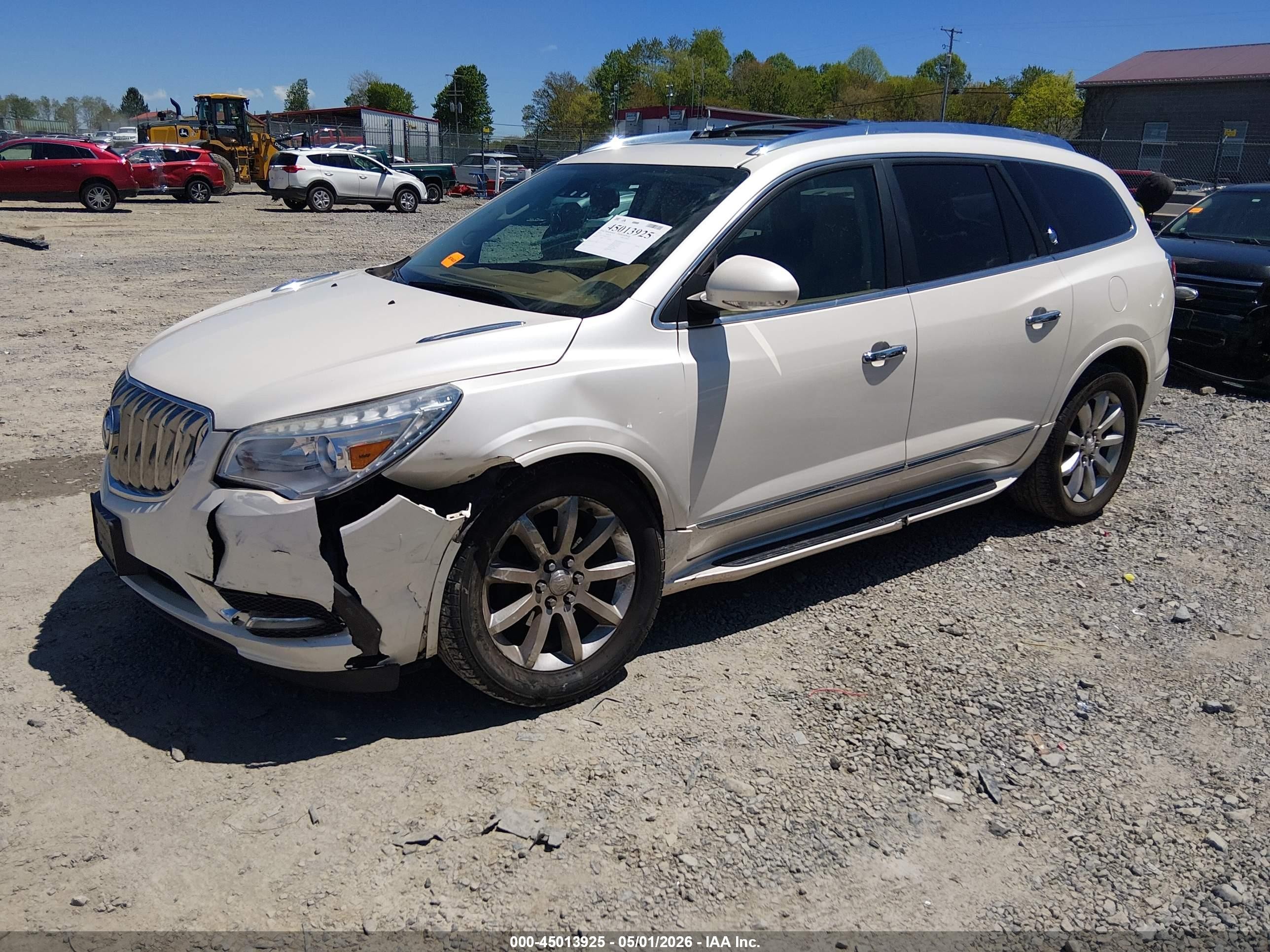 2014 Buick Enclave Premium White vin: 5GAKVCKD8EJ257812