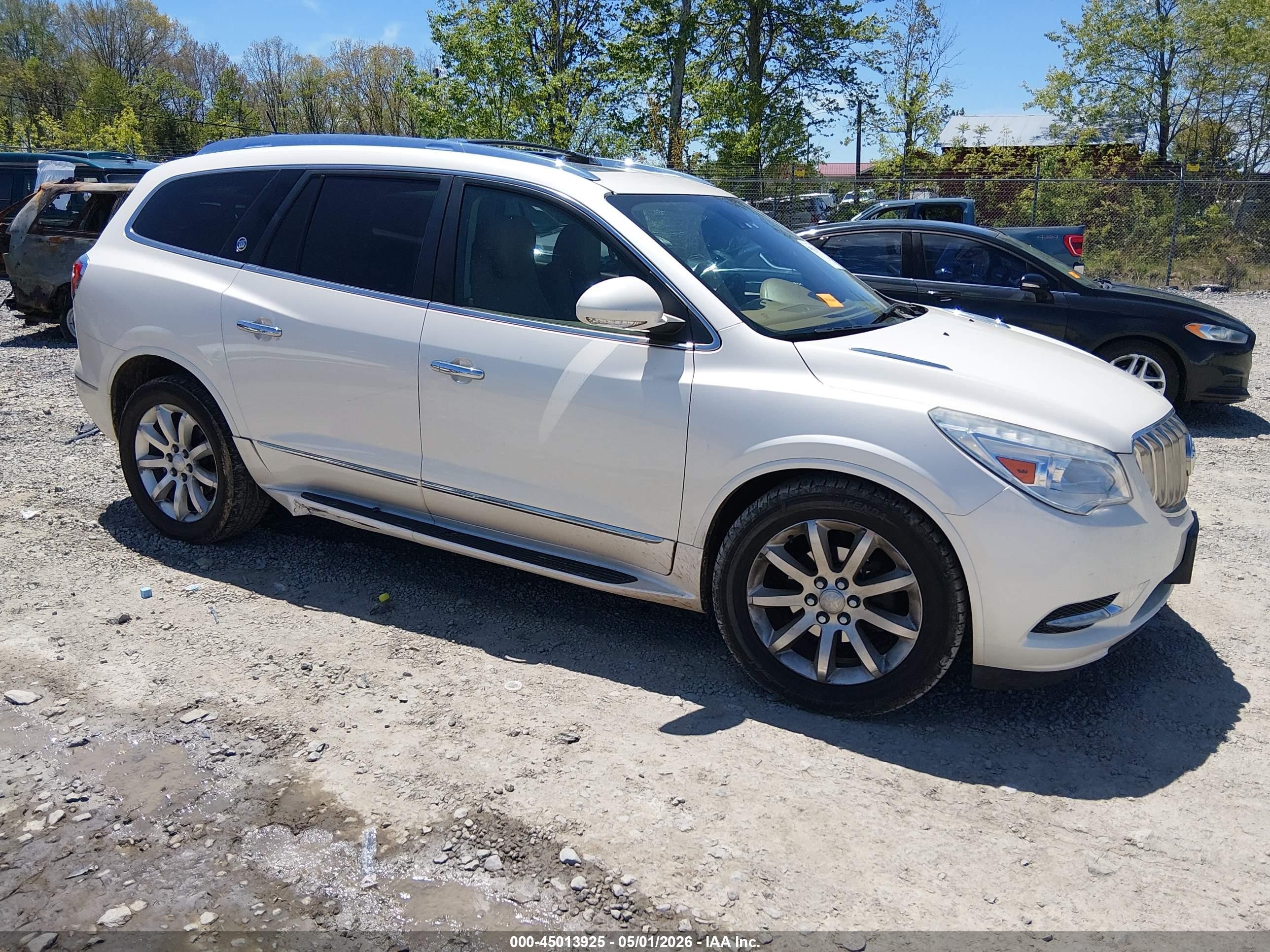 2014 Buick Enclave Premium White vin: 5GAKVCKD8EJ257812