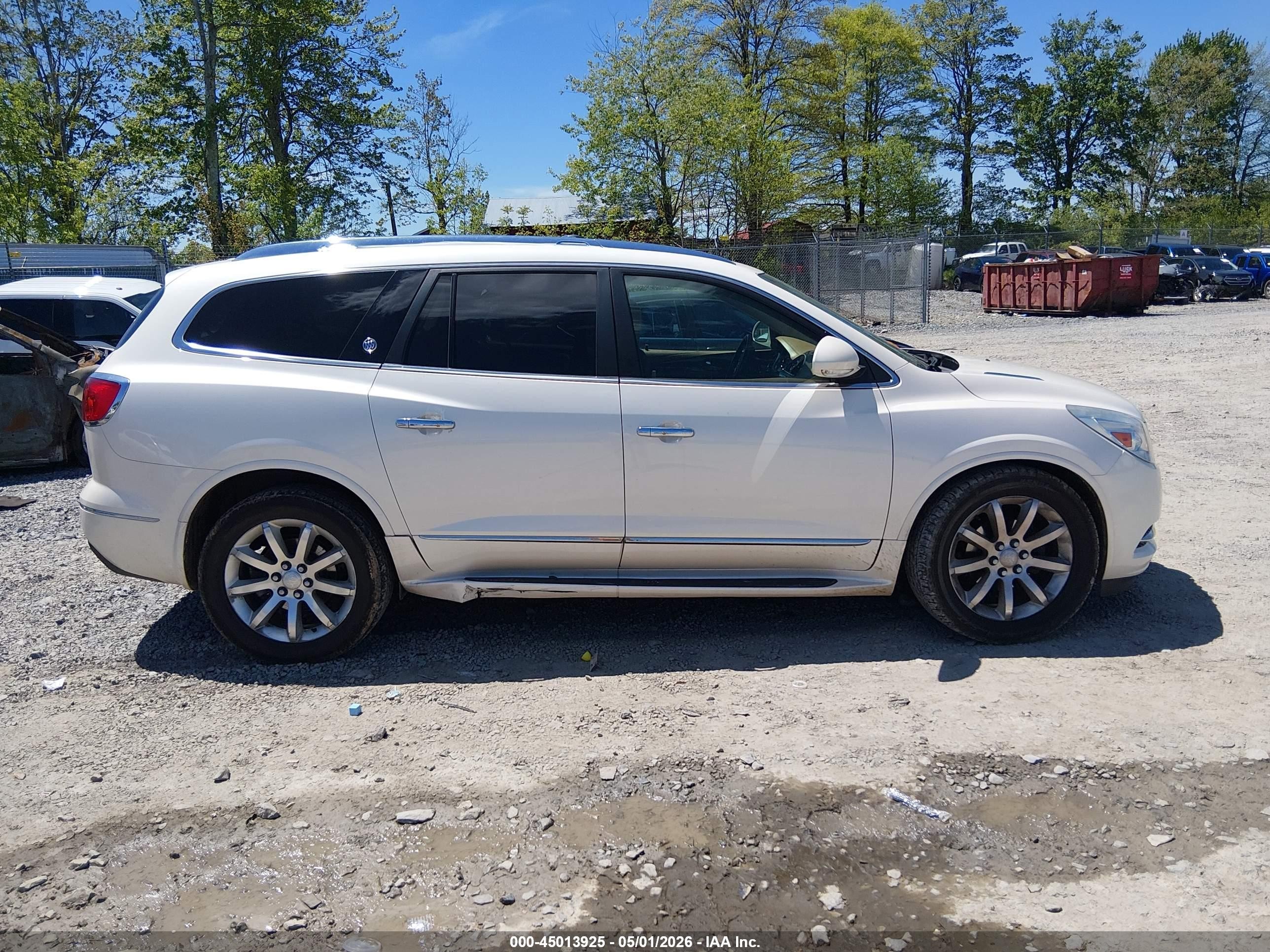 2014 Buick Enclave Premium White vin: 5GAKVCKD8EJ257812