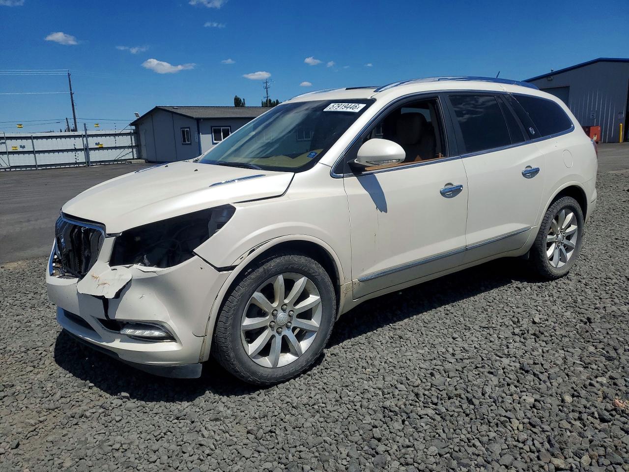 2015 Buick Enclave White vin: 5GAKVCKD8FJ256323
