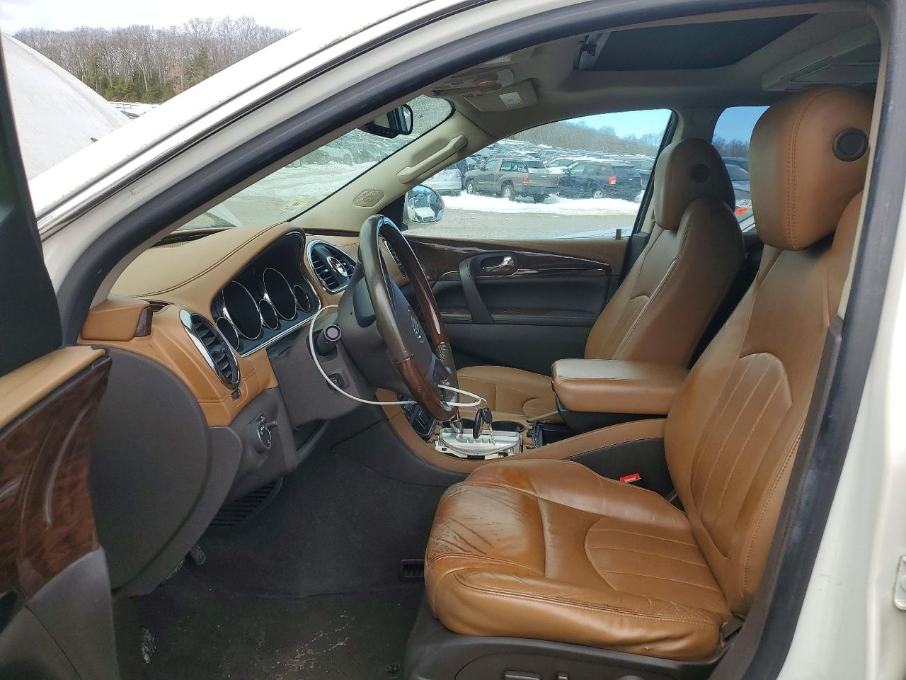 2015 Buick Enclave White vin: 5GAKVCKD8FJ294859