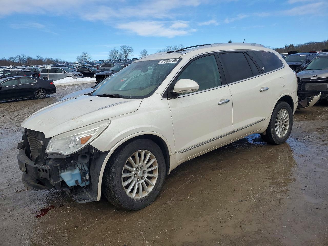 2015 Buick Enclave White vin: 5GAKVCKD8FJ294859