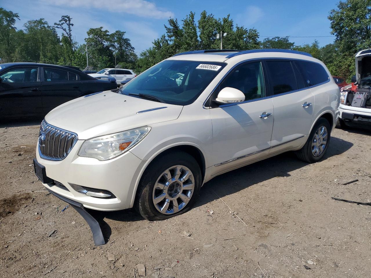 2014 Buick Enclave Белый vin: 5GAKVCKD9EJ306922