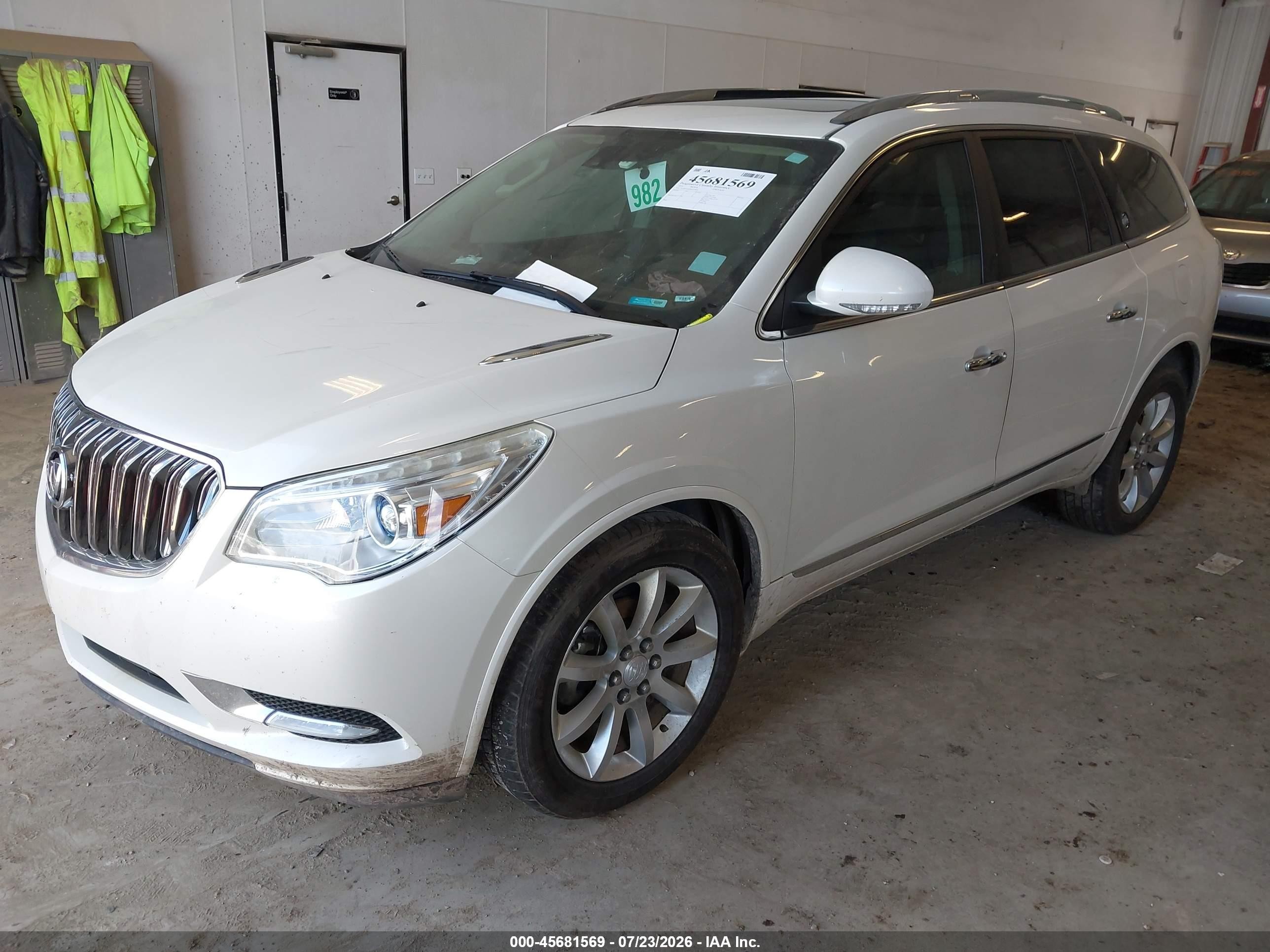 2014 Buick Enclave Premium White vin: 5GAKVCKD9EJ310856
