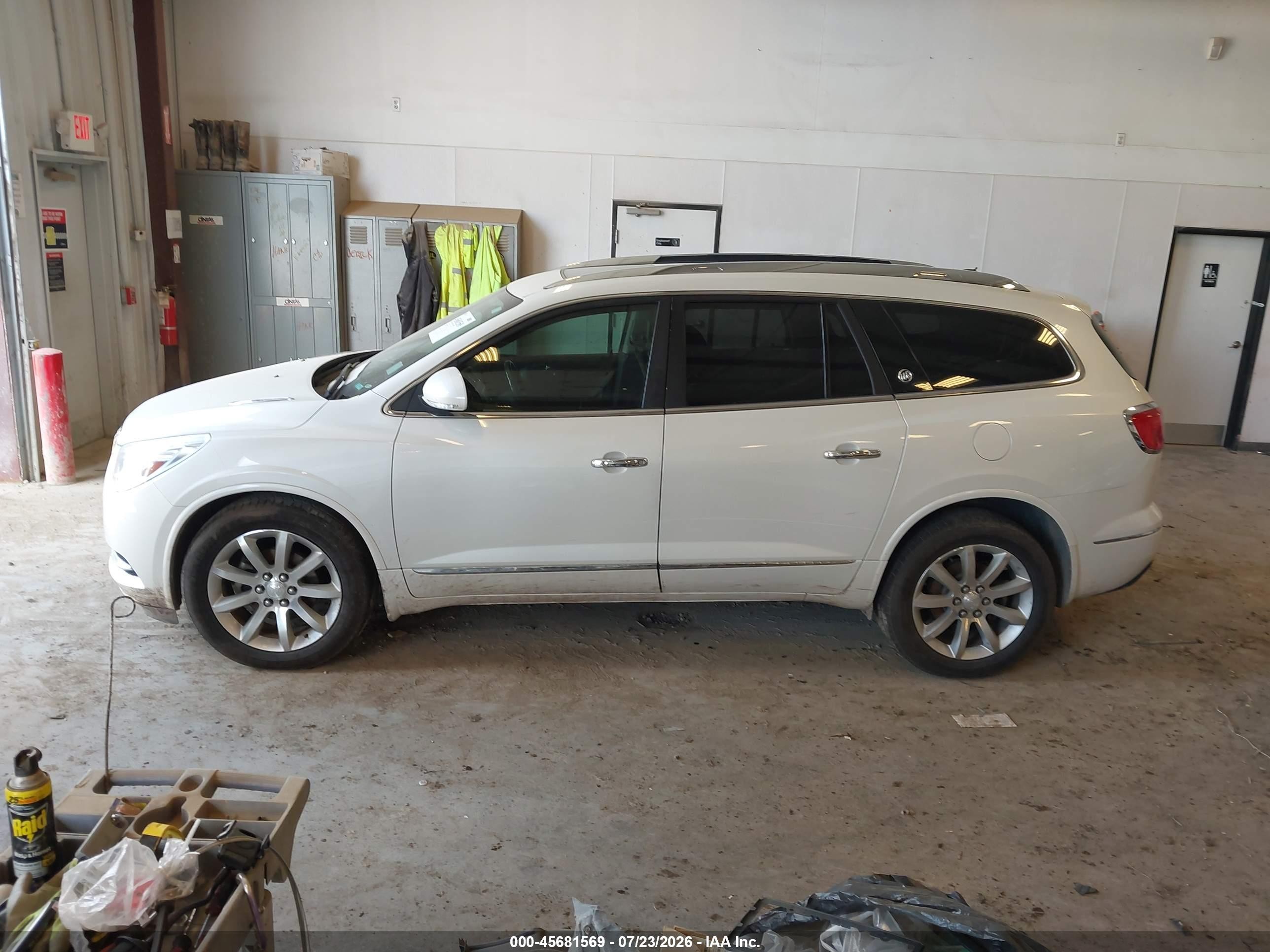 2014 Buick Enclave Premium White vin: 5GAKVCKD9EJ310856