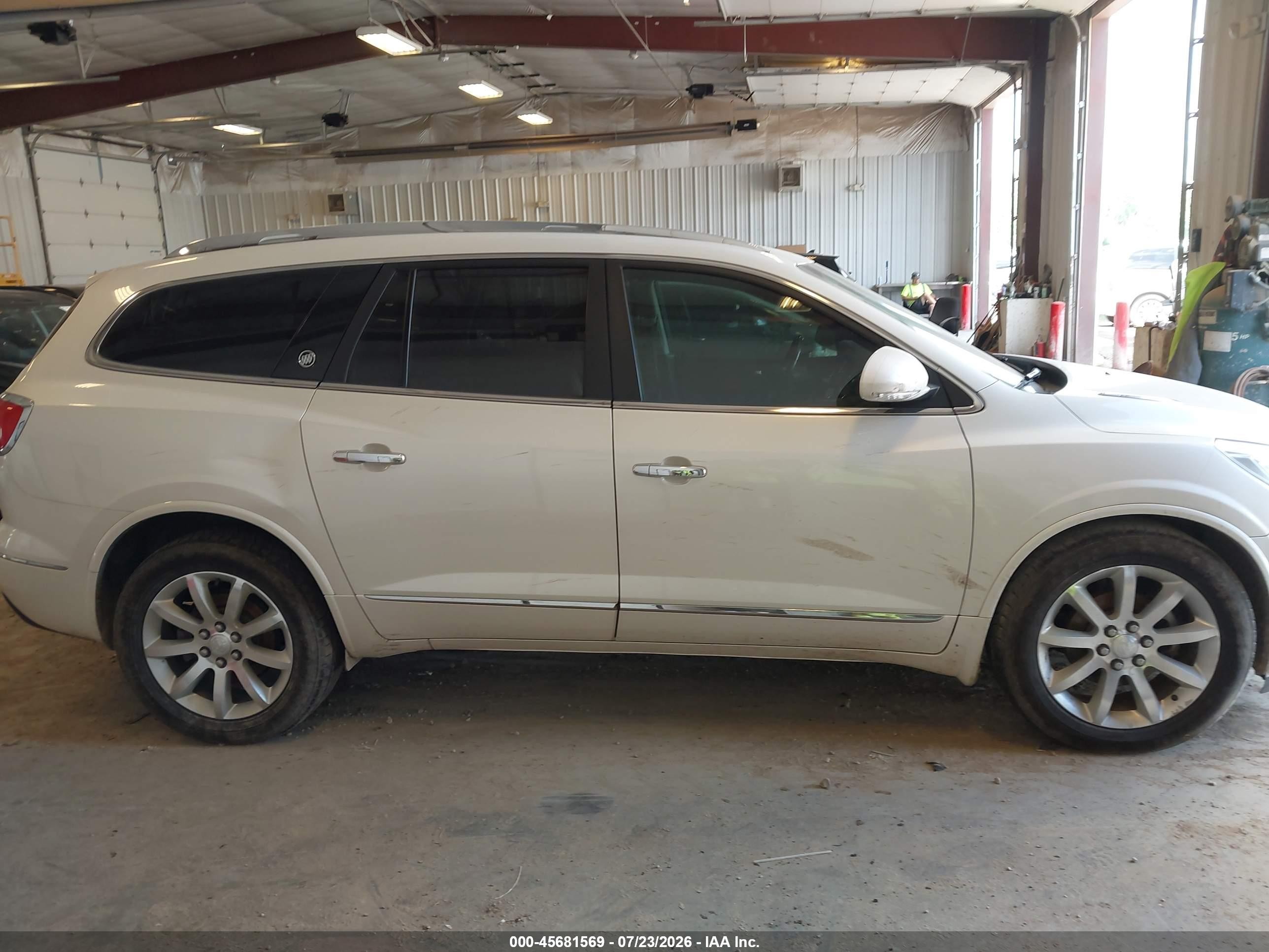 2014 Buick Enclave Premium White vin: 5GAKVCKD9EJ310856