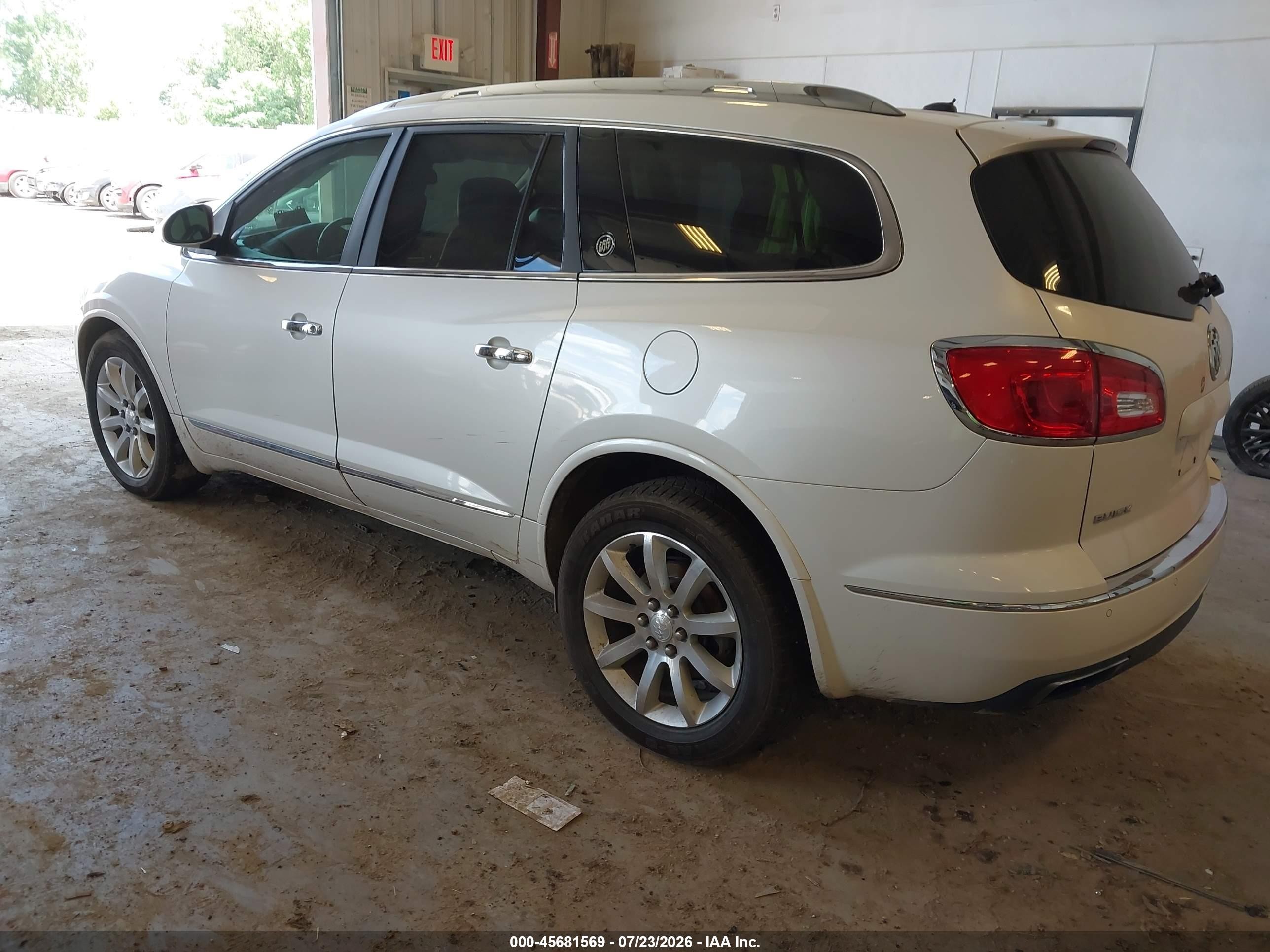 2014 Buick Enclave Premium White vin: 5GAKVCKD9EJ310856