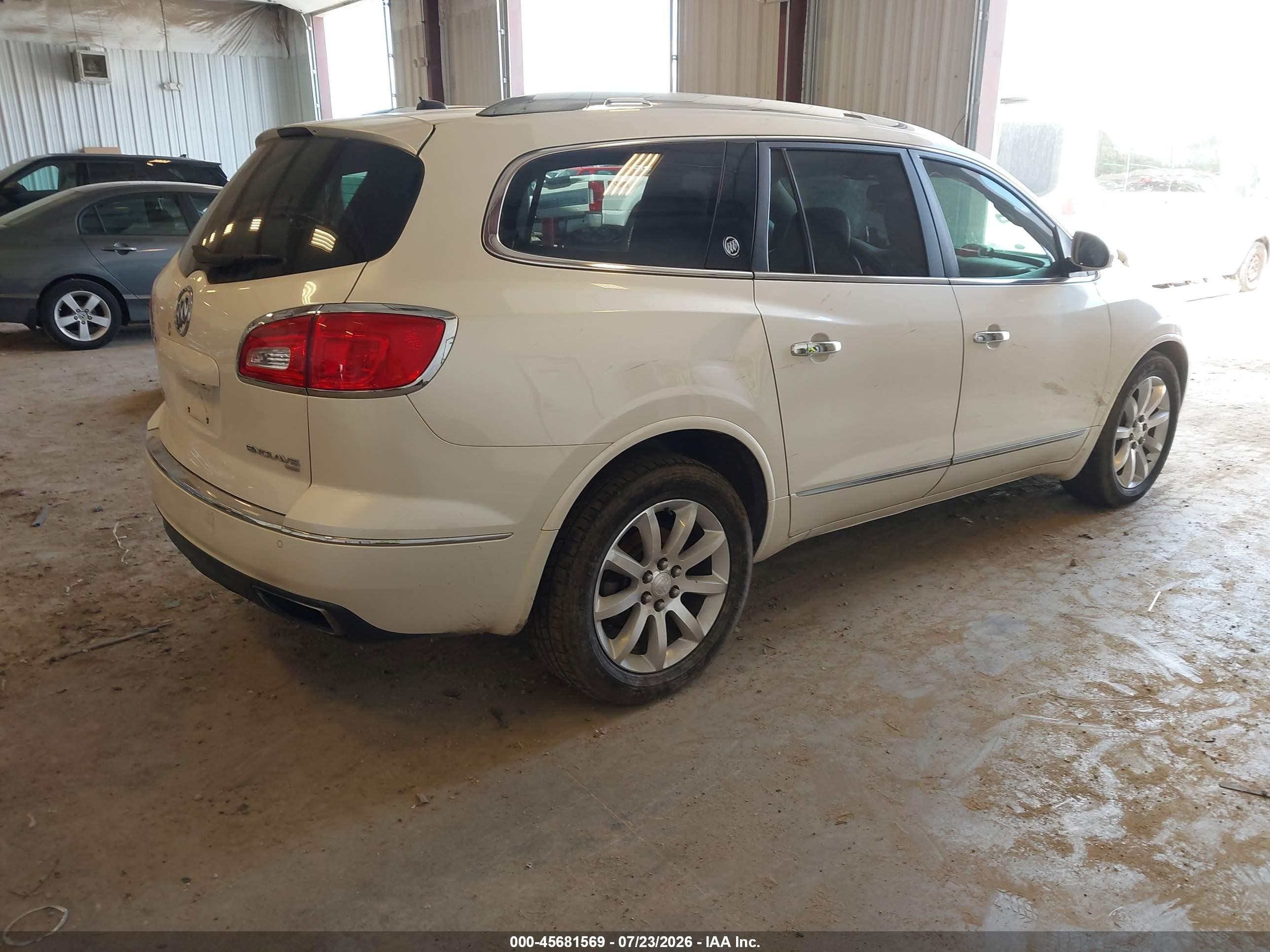 2014 Buick Enclave Premium White vin: 5GAKVCKD9EJ310856