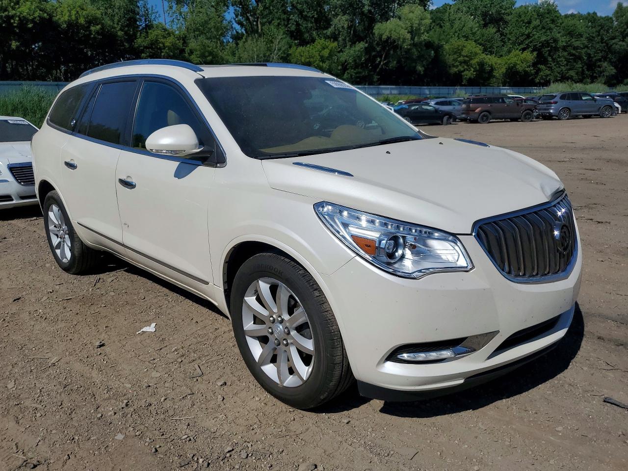 2015 Buick Enclave White vin: 5GAKVCKD9FJ219880