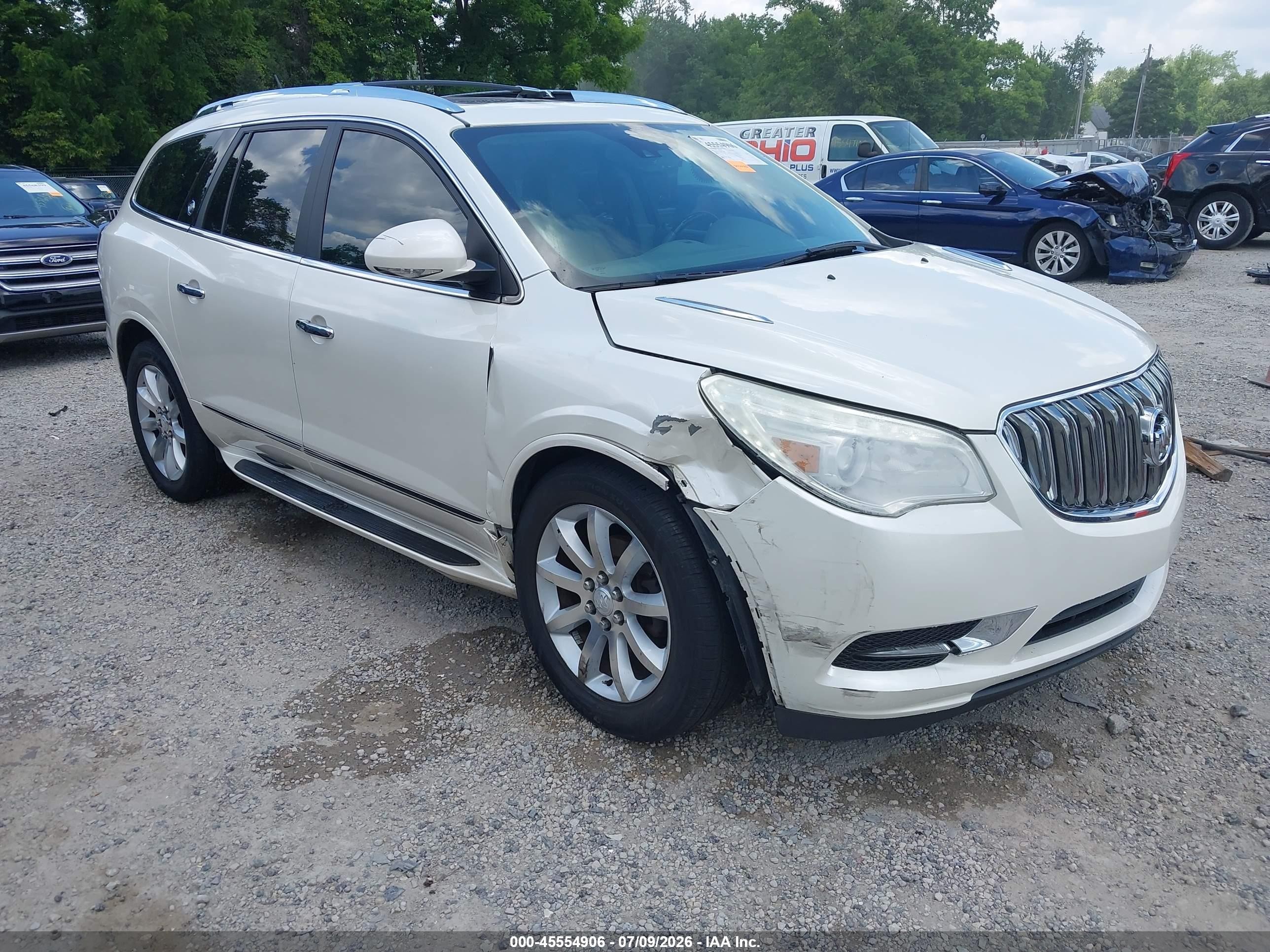 2015 Buick Enclave Premium White vin: 5GAKVCKD9FJ233181
