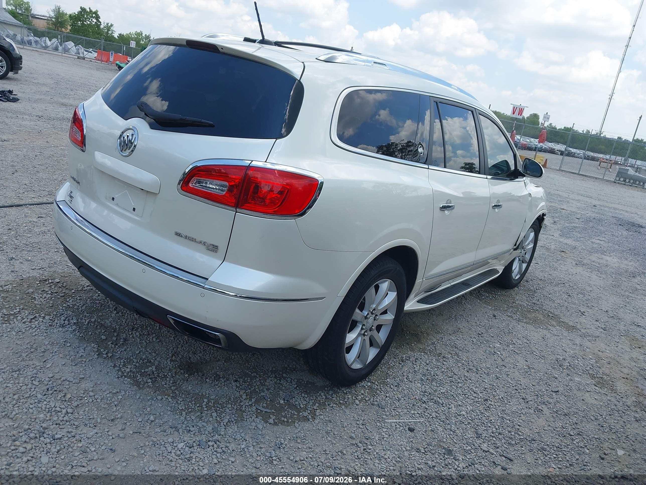 2015 Buick Enclave Premium White vin: 5GAKVCKD9FJ233181