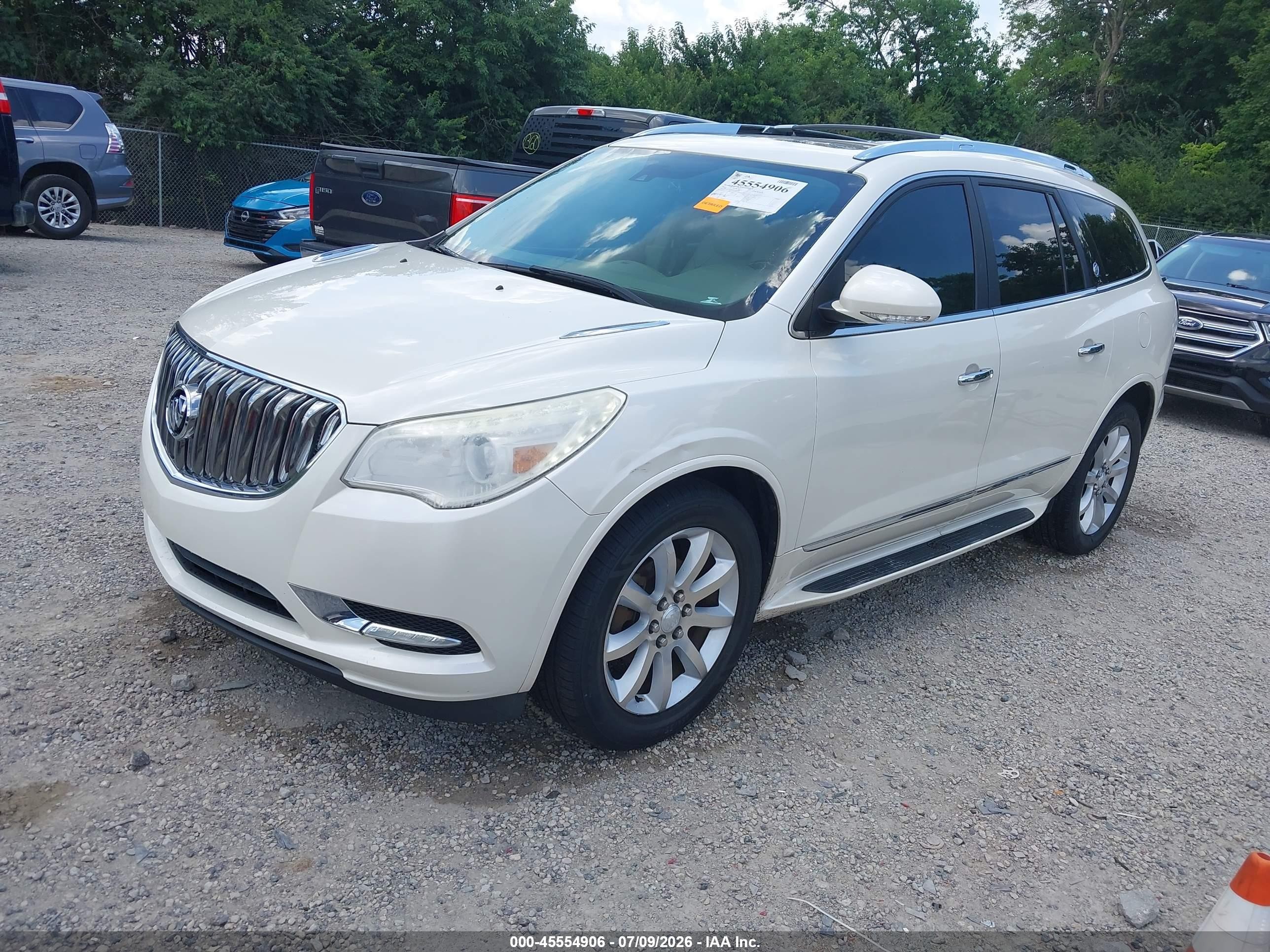 2015 Buick Enclave Premium White vin: 5GAKVCKD9FJ233181