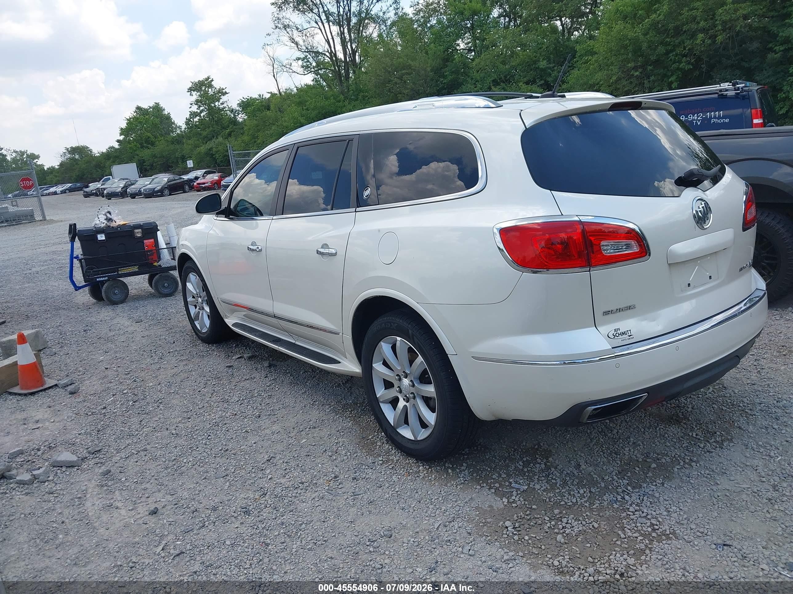 2015 Buick Enclave Premium White vin: 5GAKVCKD9FJ233181