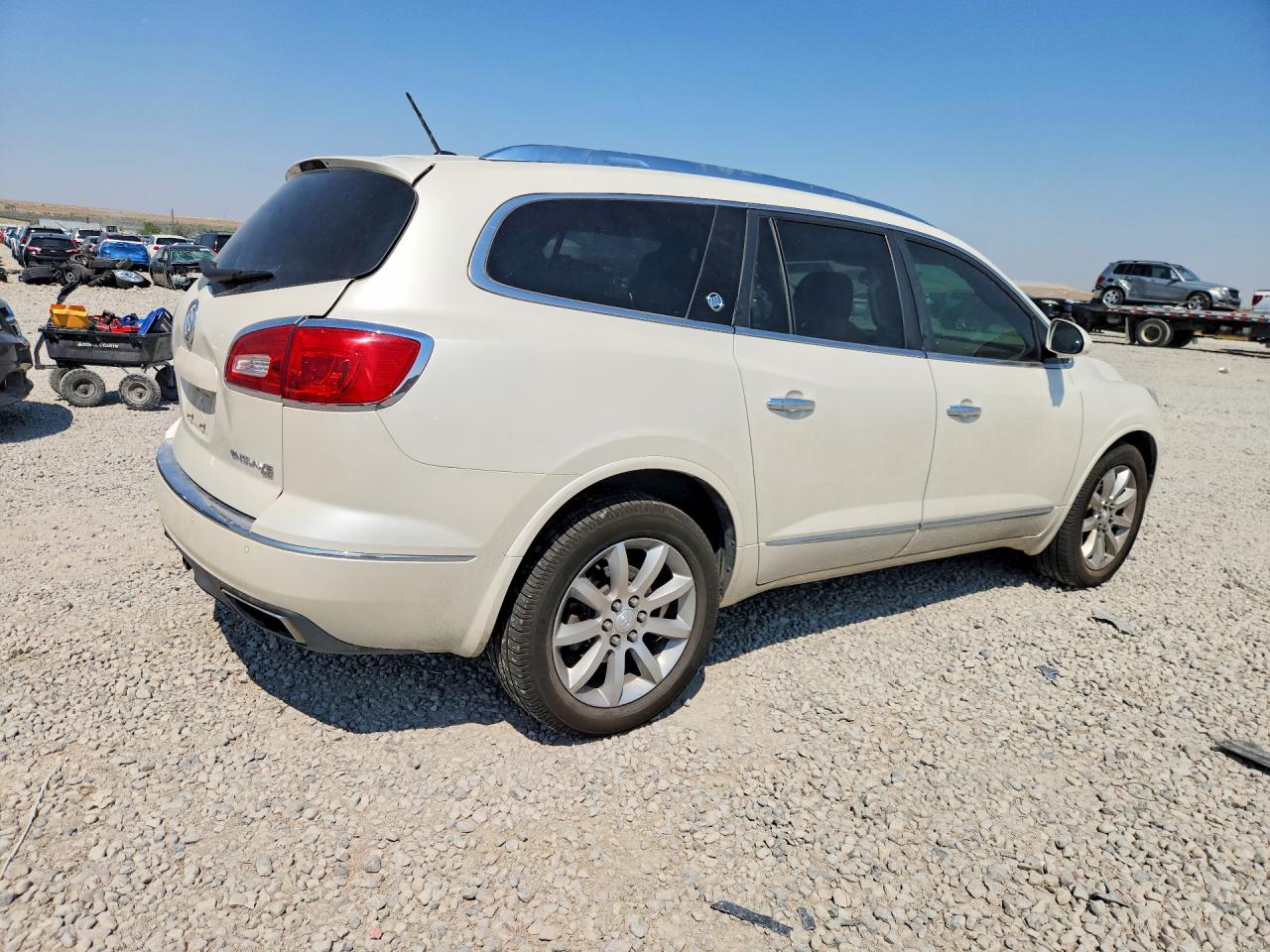 2014 Buick Enclave White vin: 5GAKVCKDXEJ198701