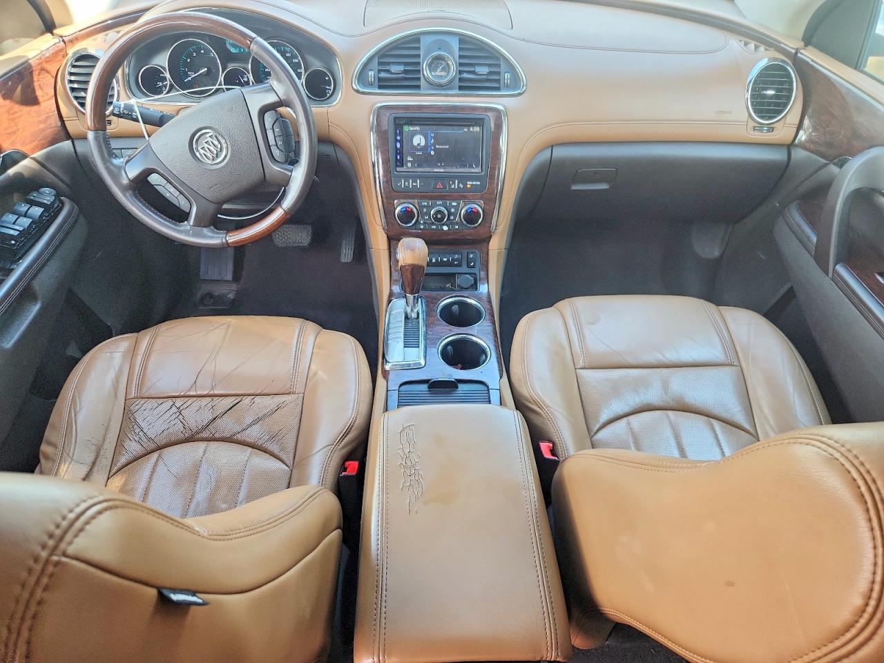 2014 Buick Enclave White vin: 5GAKVCKDXEJ223371