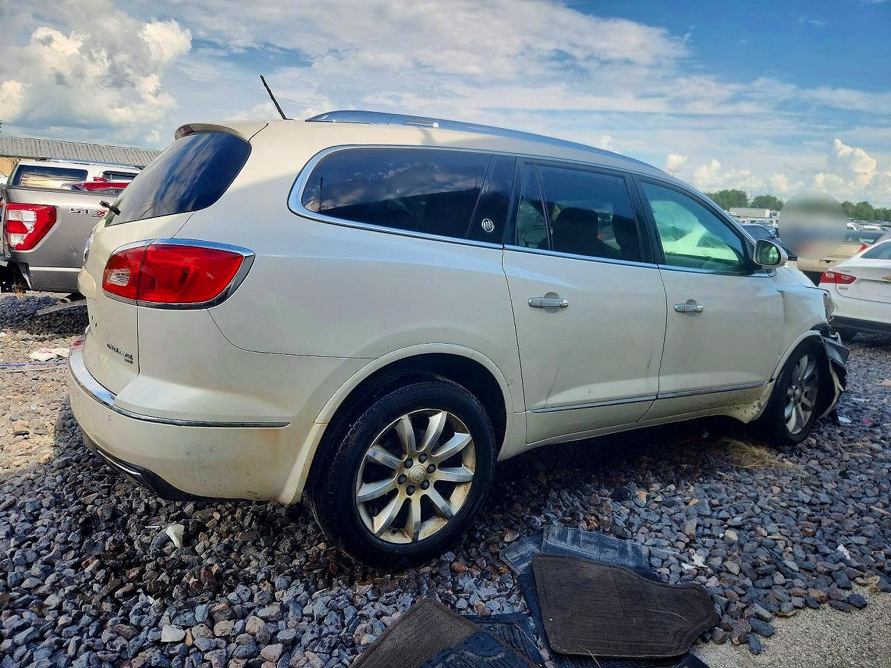 2014 Buick Enclave White vin: 5GAKVCKDXEJ223371
