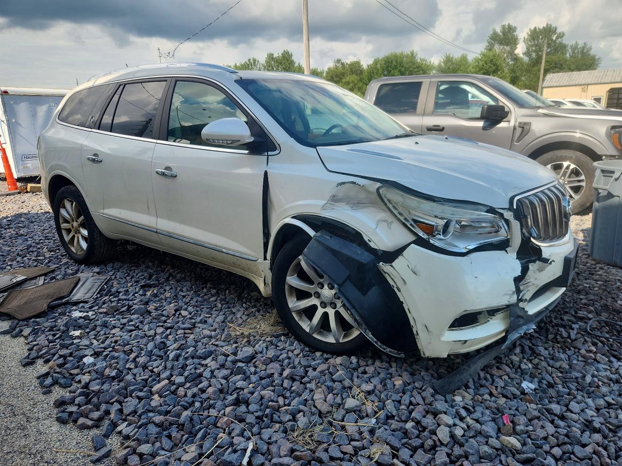 2014 Buick Enclave White vin: 5GAKVCKDXEJ223371