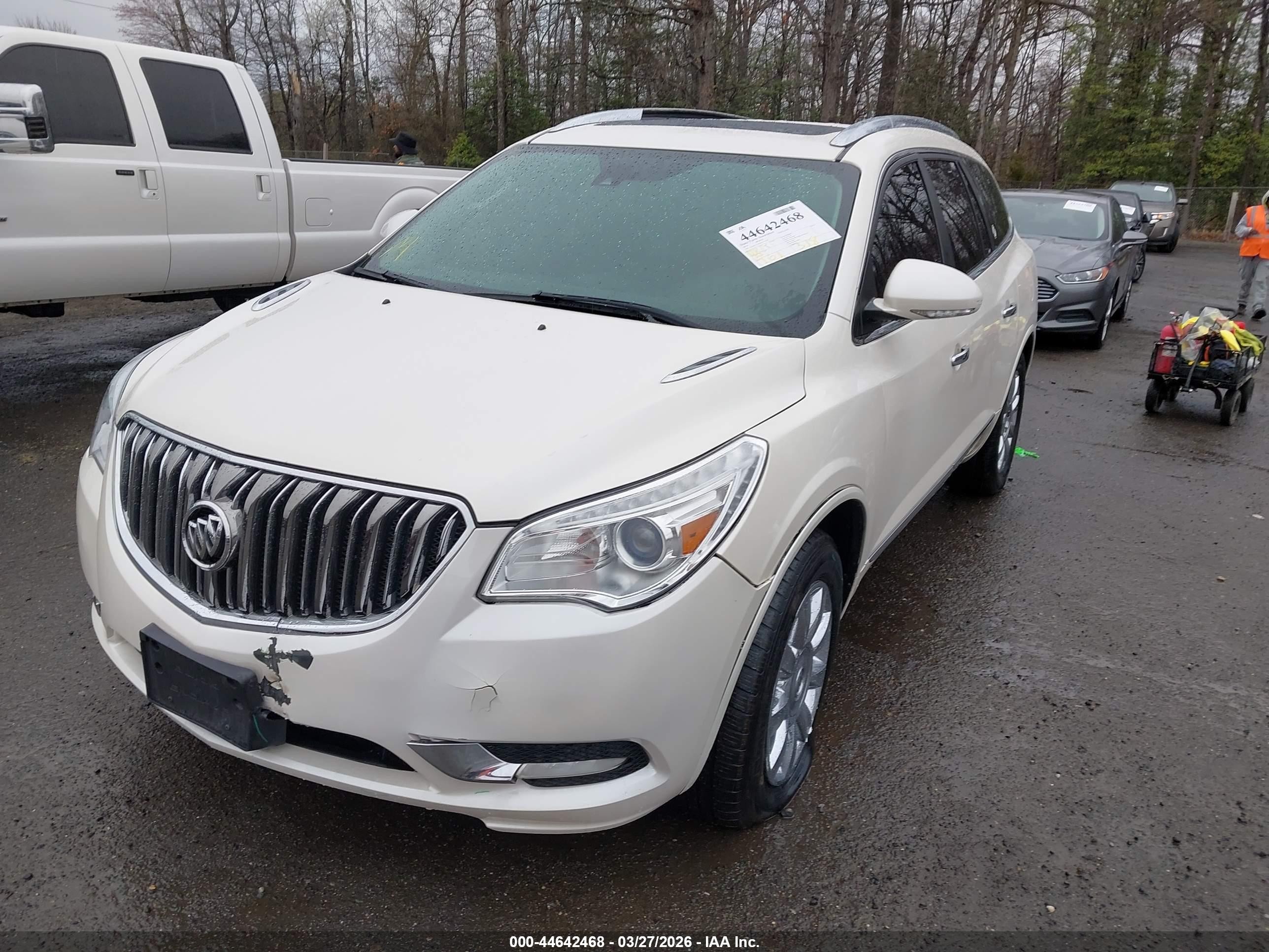 2014 Buick Enclave Premium White vin: 5GAKVCKDXEJ312258