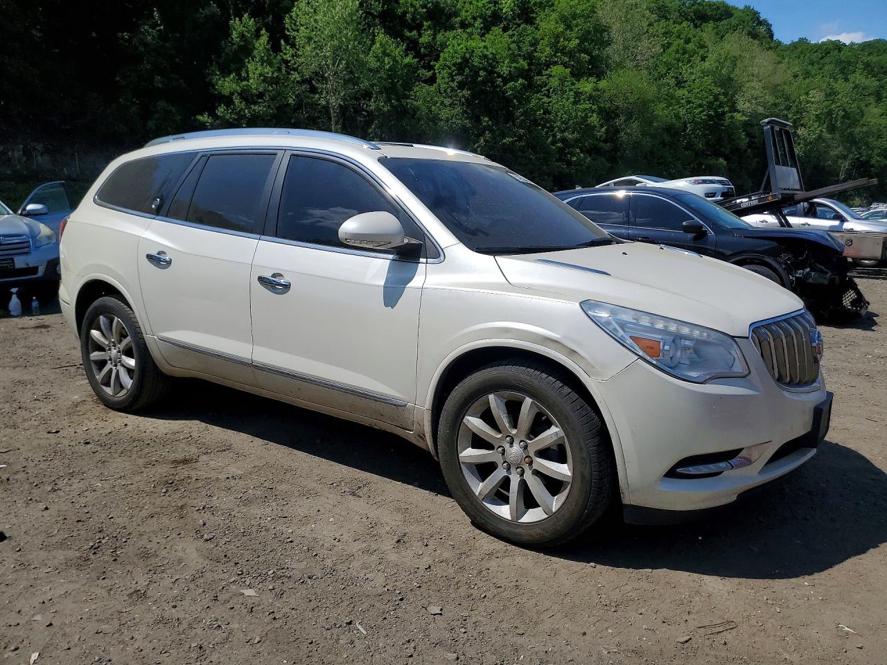 2015 Buick Enclave White vin: 5GAKVCKDXFJ108304
