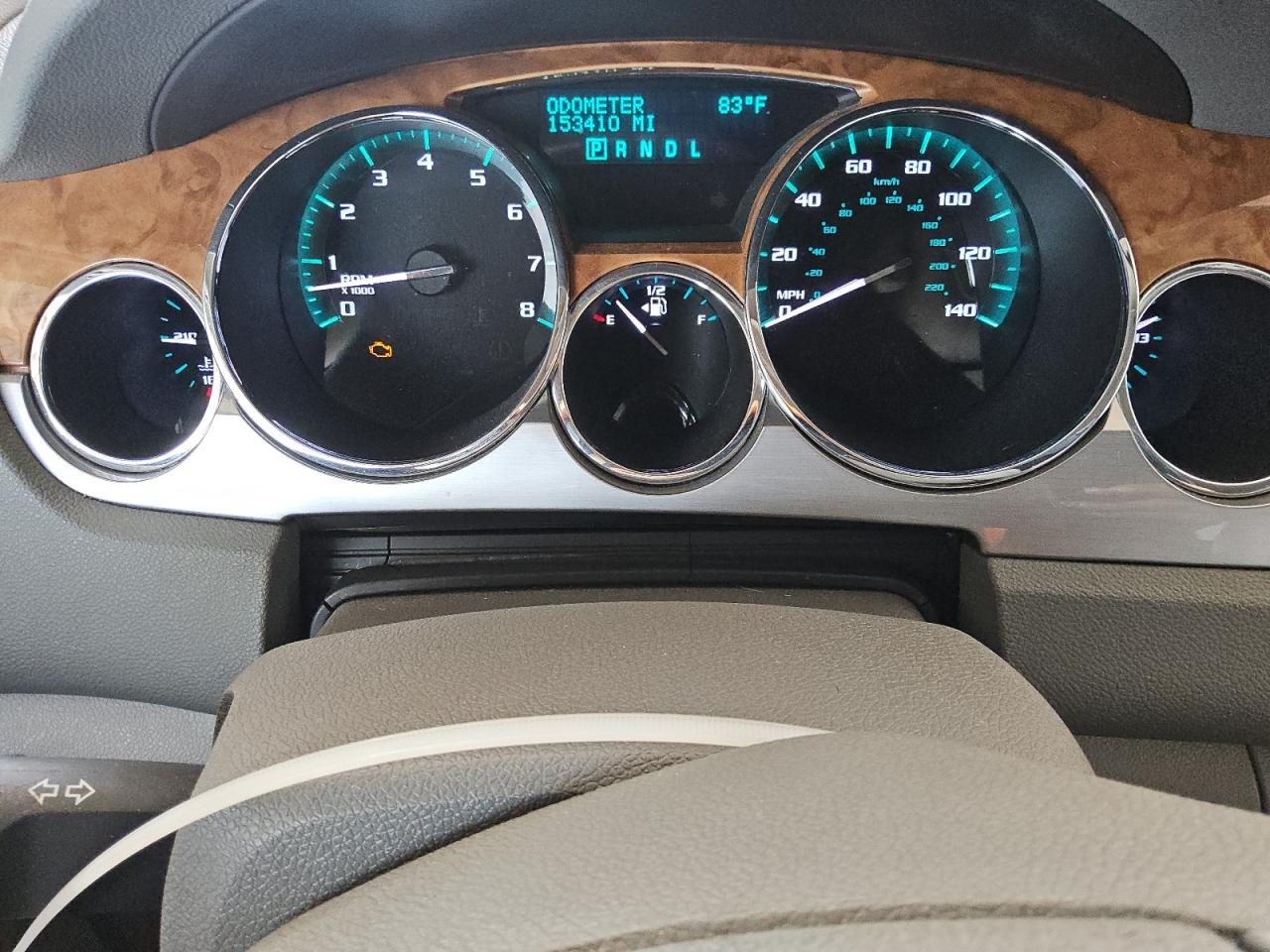 2012 Buick Enclave White vin: 5GAKVDED0CJ354520 Damage: Warning Light - Engine, On, Unacceptable