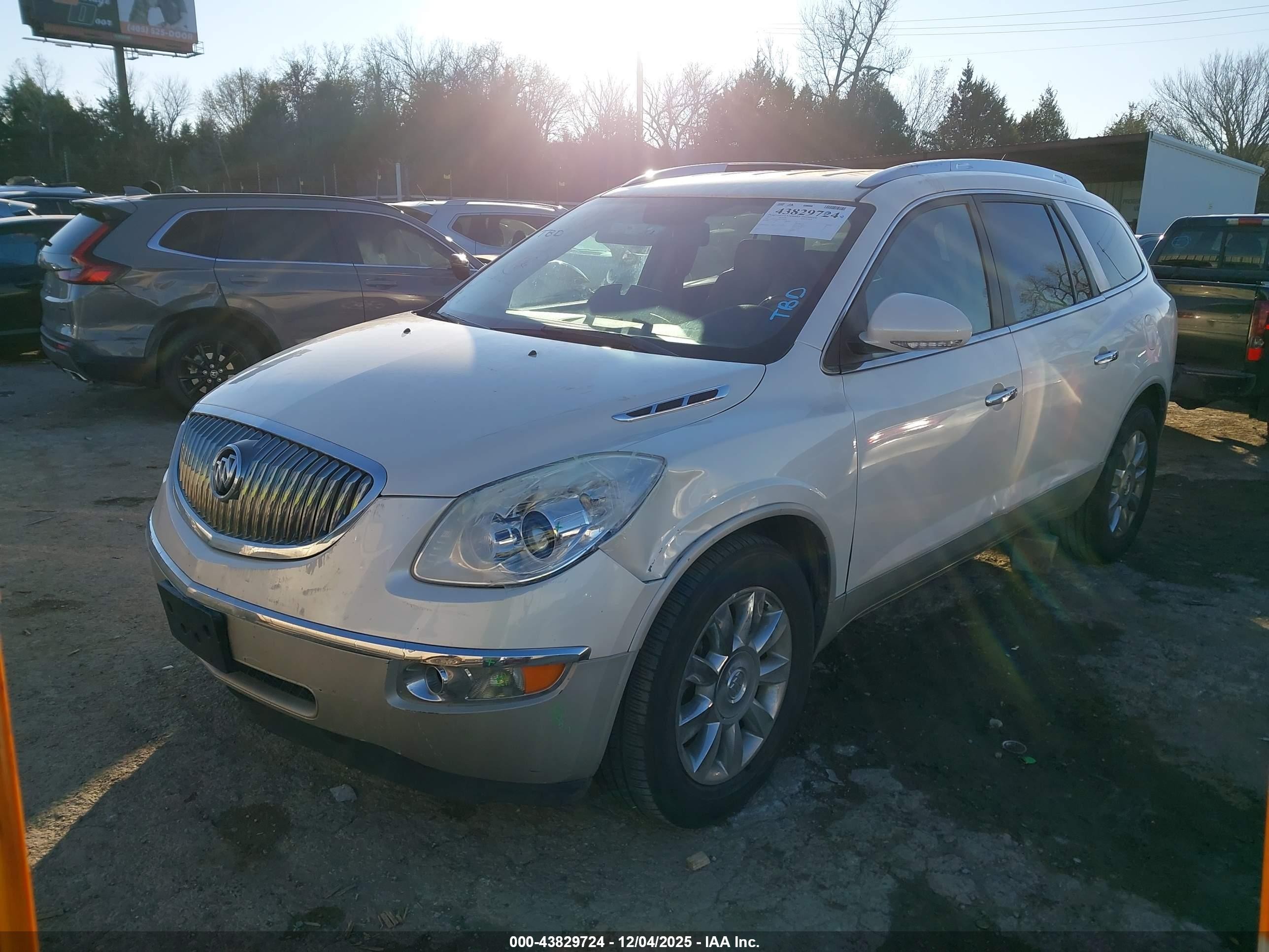 2012 Buick Enclave Premium White vin: 5GAKVDED7CJ206641