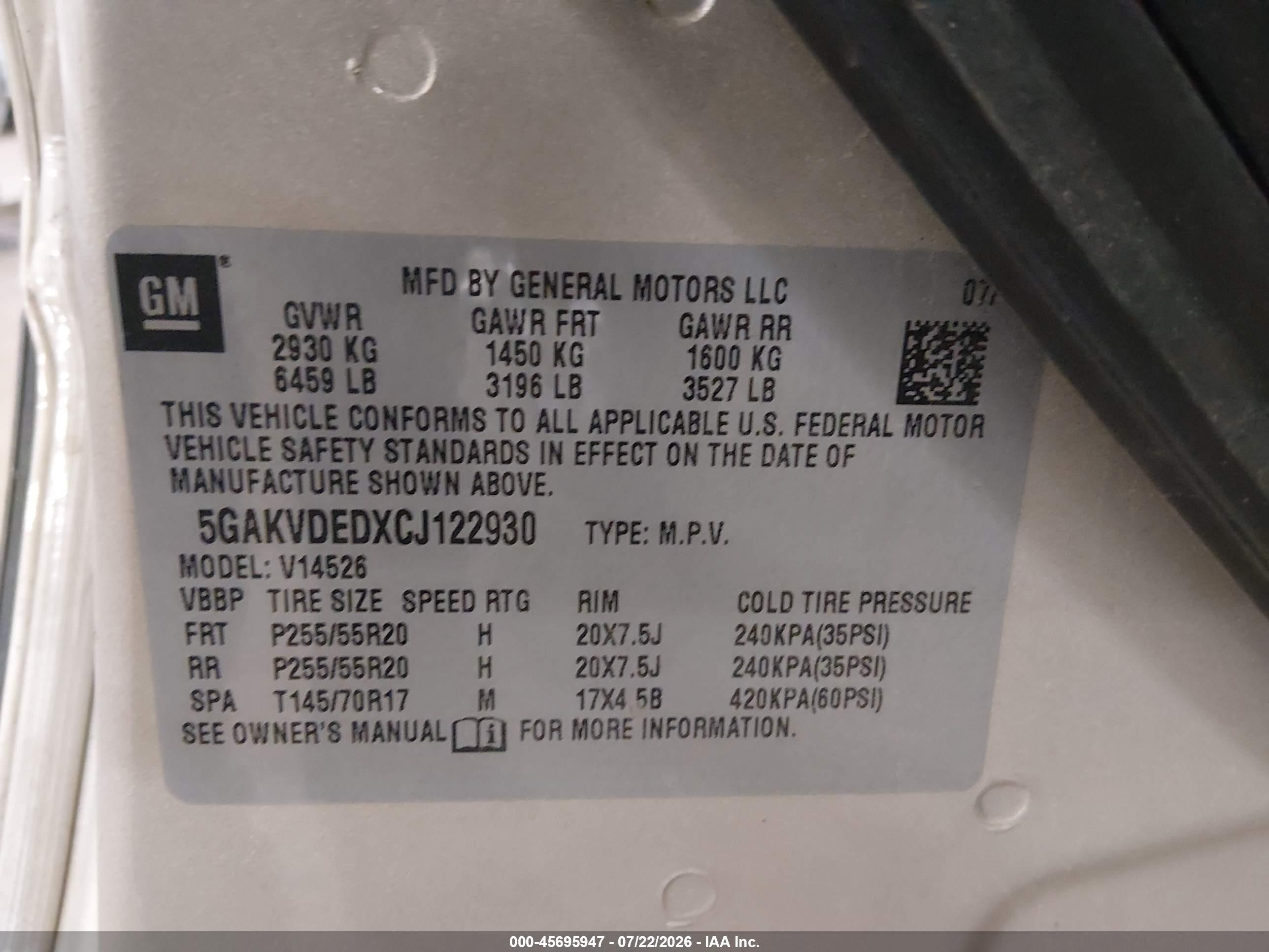 2012 Buick Enclave Premium Beige vin: 5GAKVDEDXCJ122930