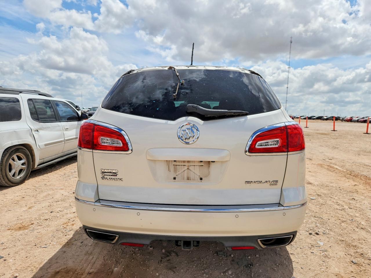 2013 Buick Enclave White vin: 5GAKVDKD6DJ216017