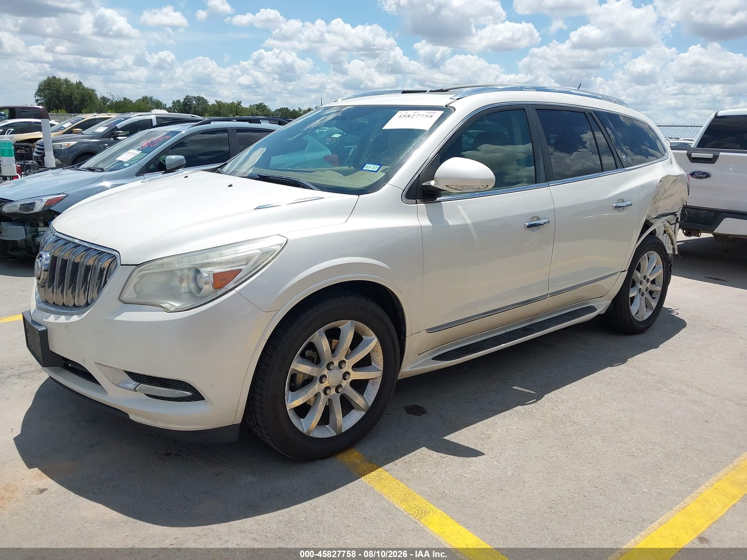 2013 Buick Enclave Premium White vin: 5GAKVDKD7DJ150352