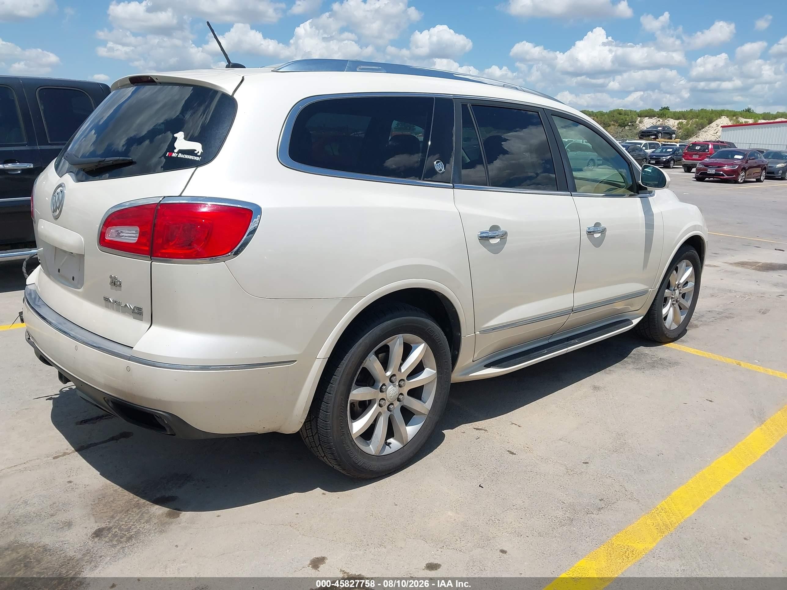 2013 Buick Enclave Premium White vin: 5GAKVDKD7DJ150352