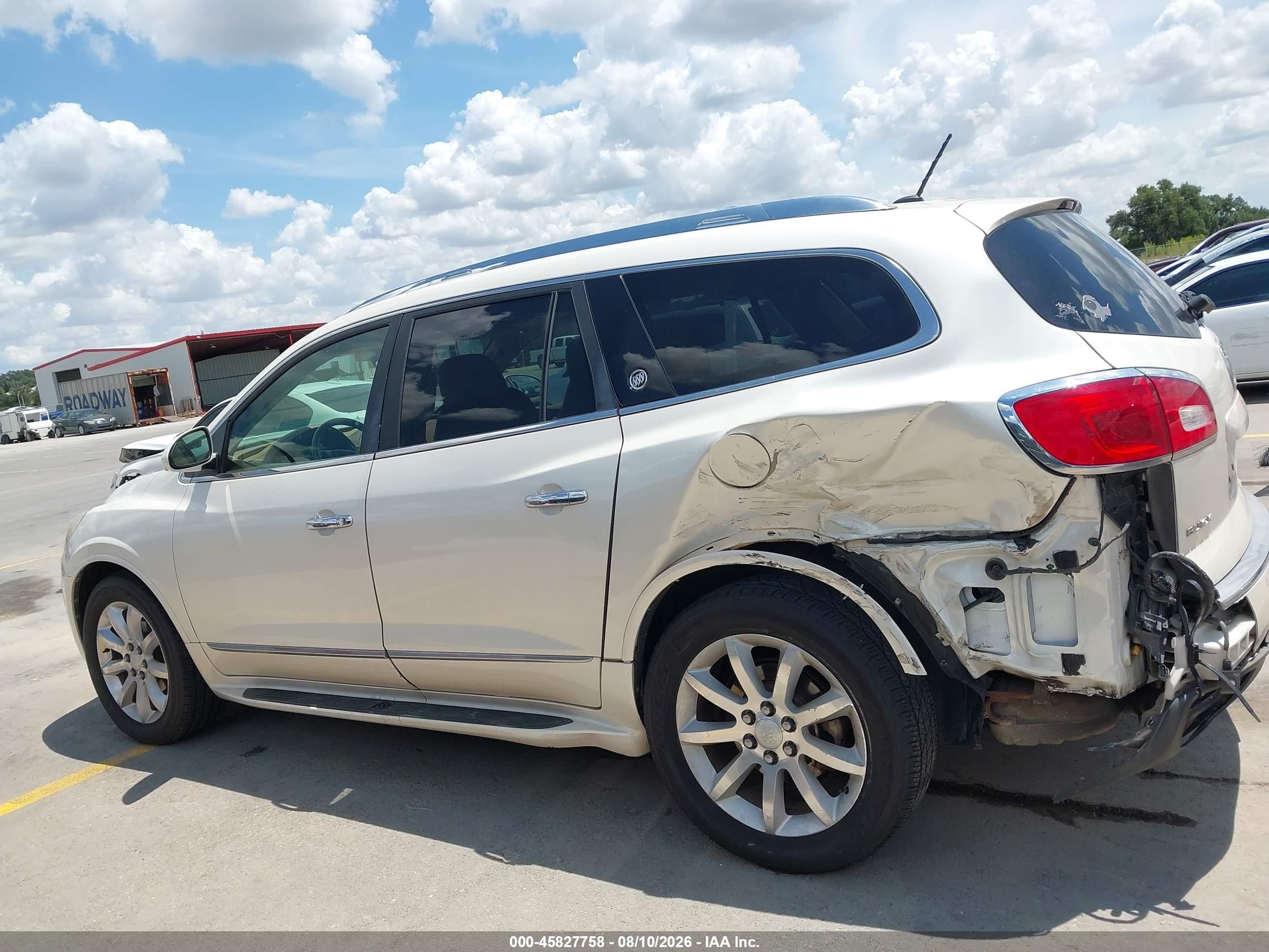 2013 Buick Enclave Premium White vin: 5GAKVDKD7DJ150352